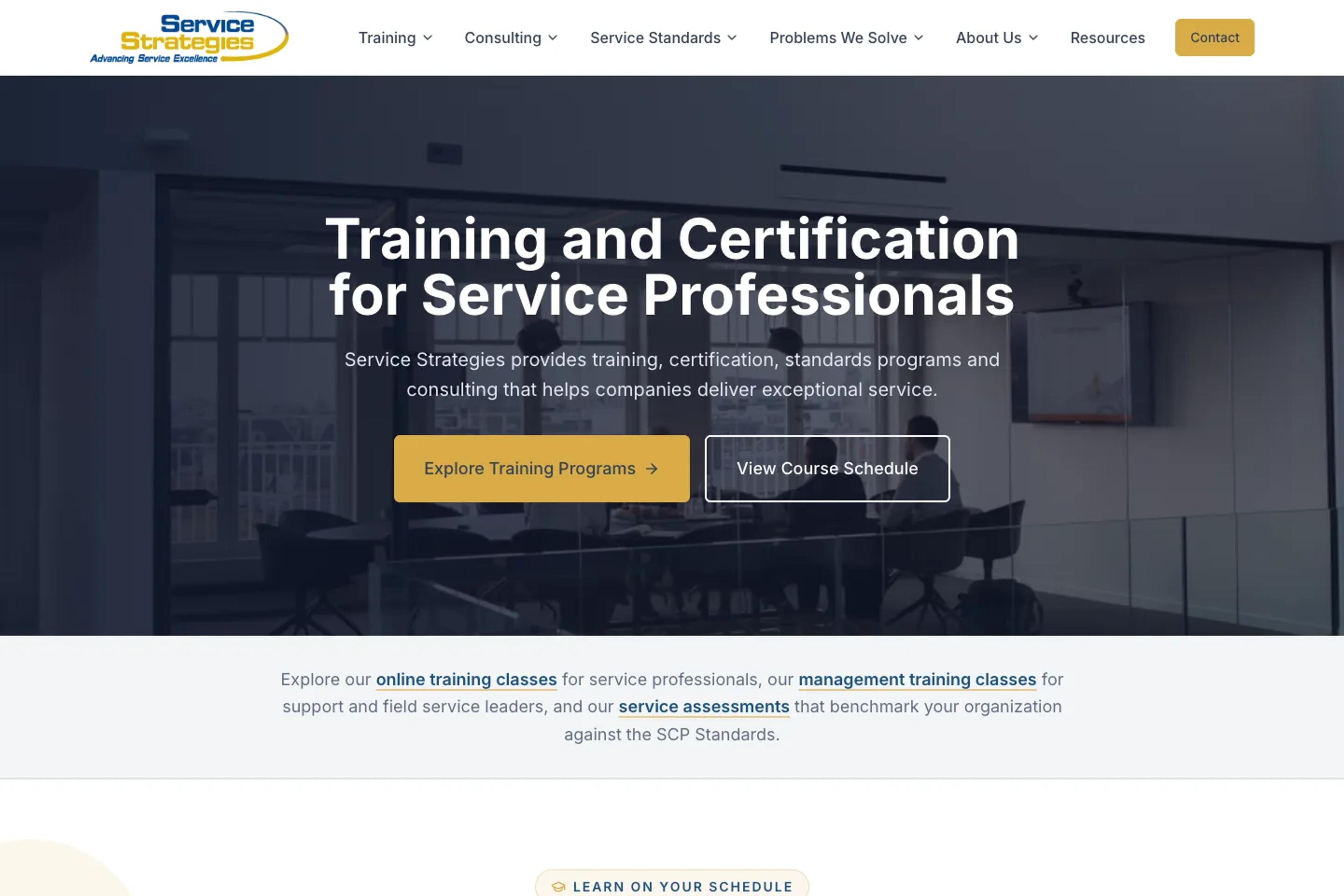 Service Strategies website homepage
