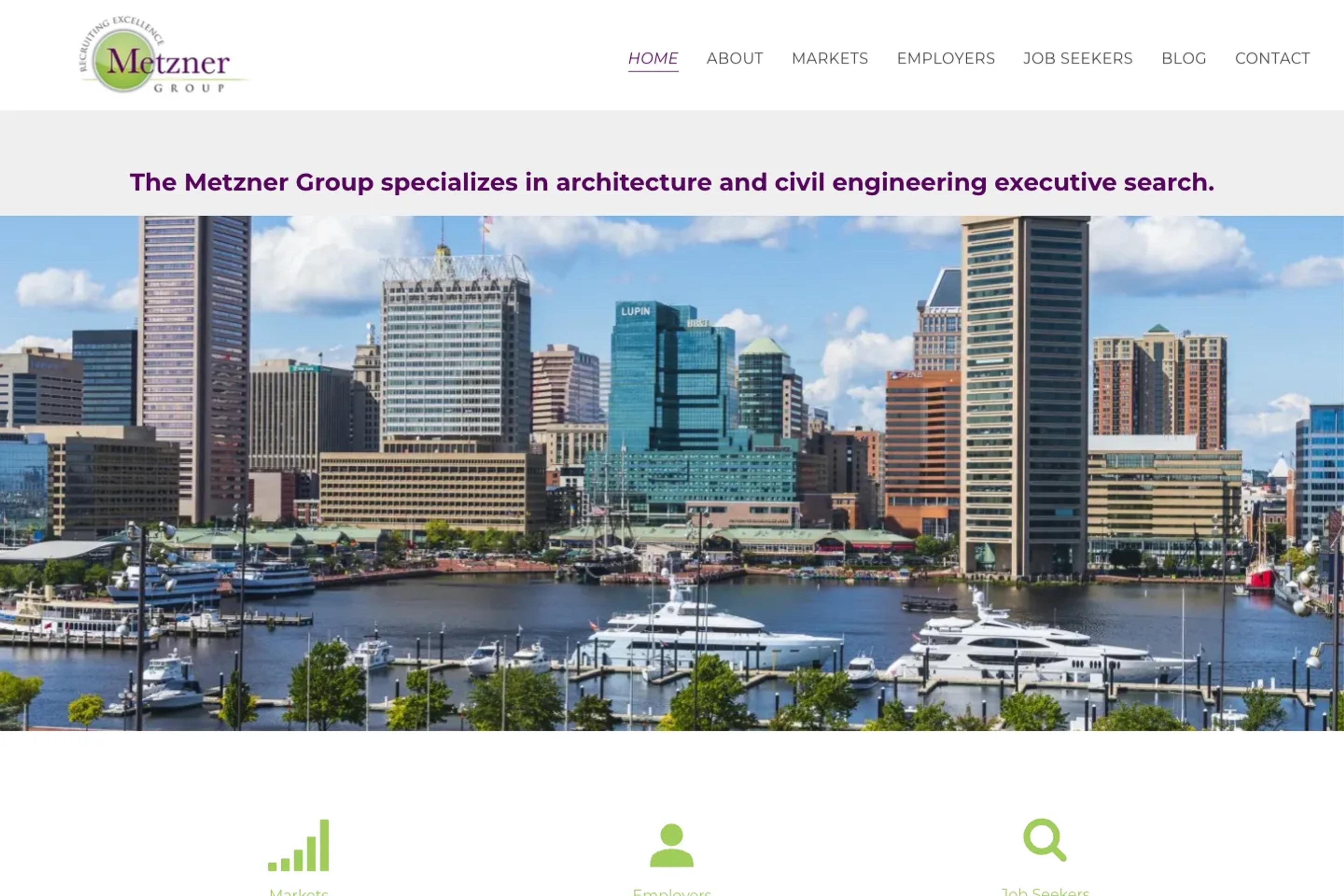 The Metzner Group website homepage