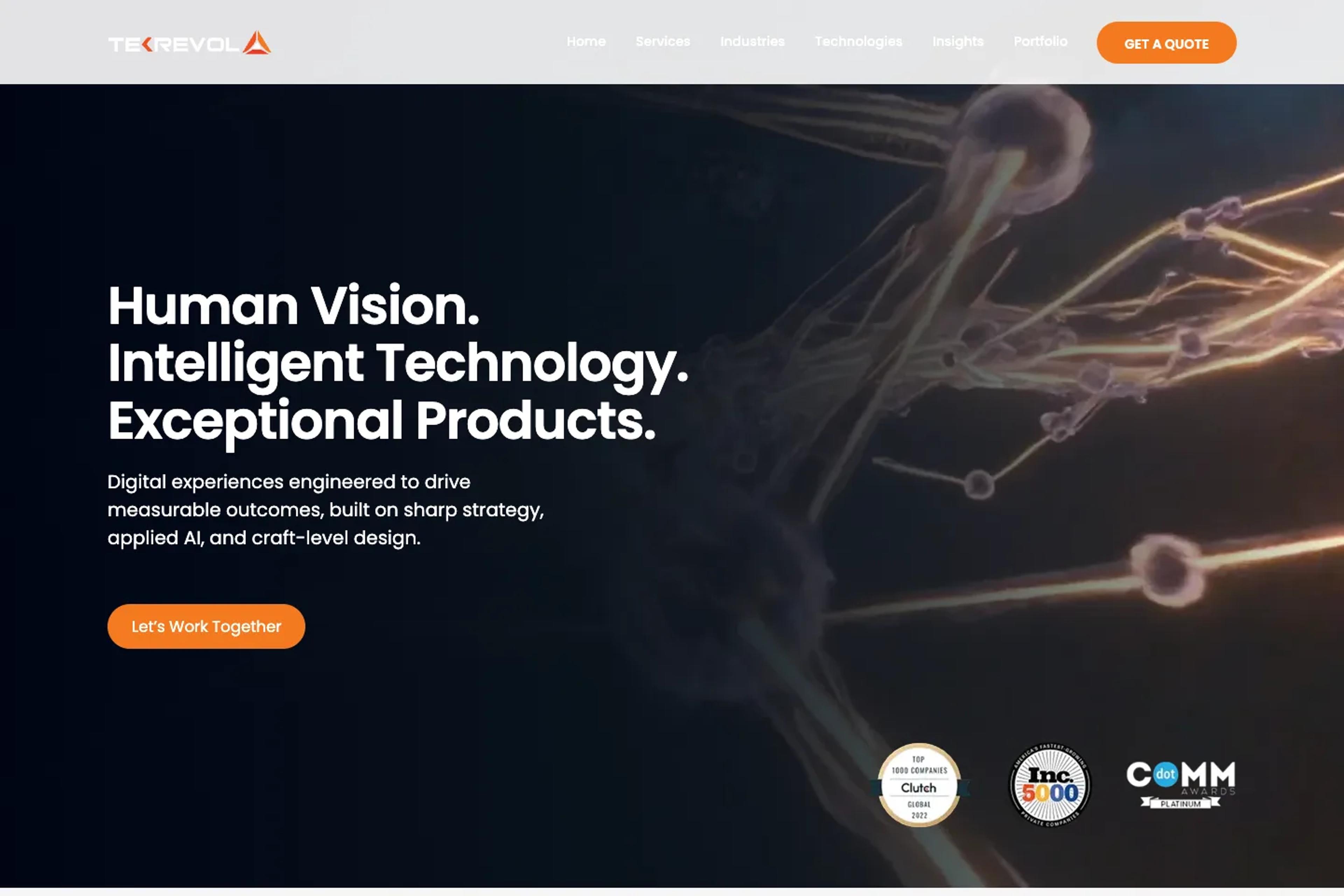 TekRevol website homepage