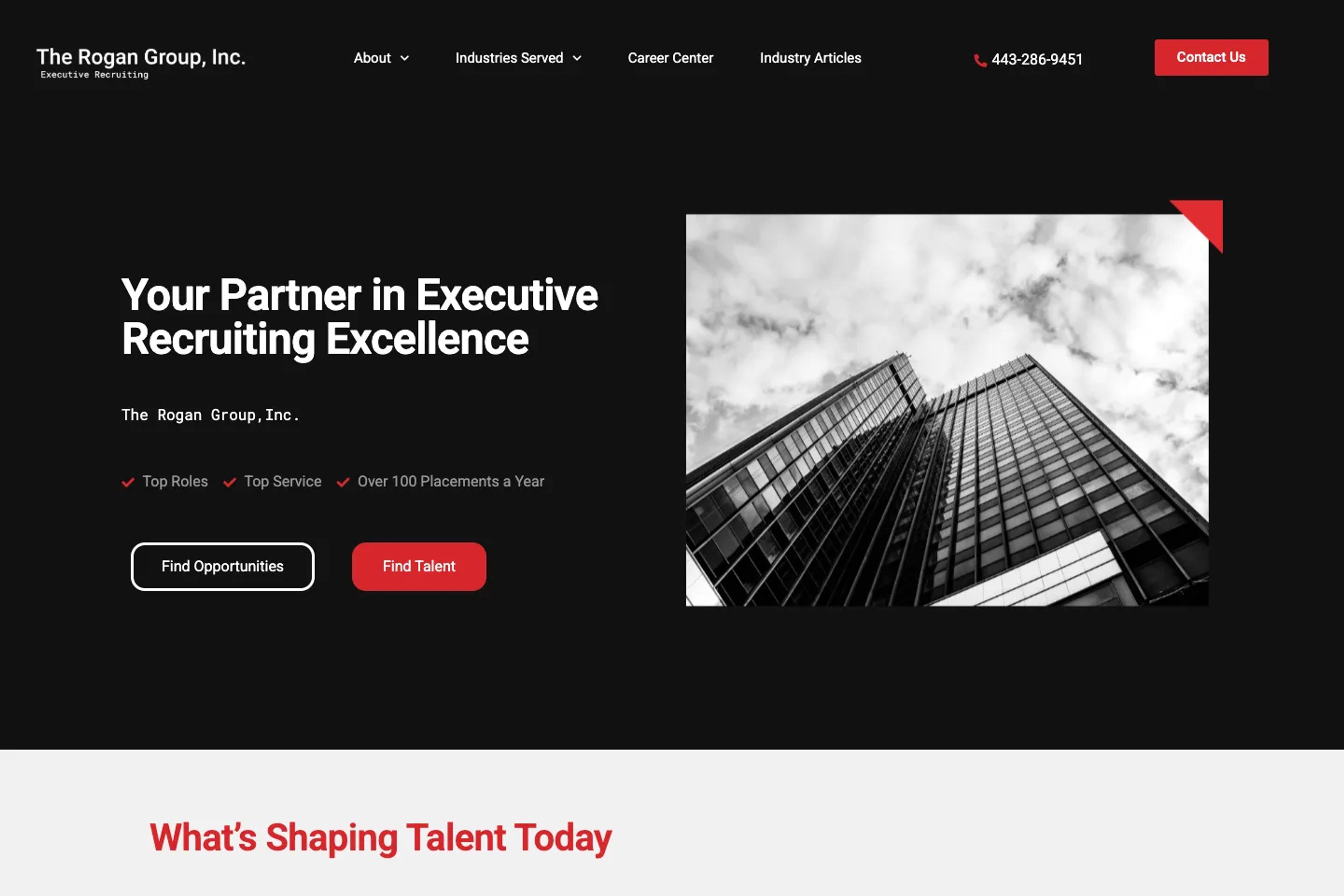 The Rogan Group website homepage