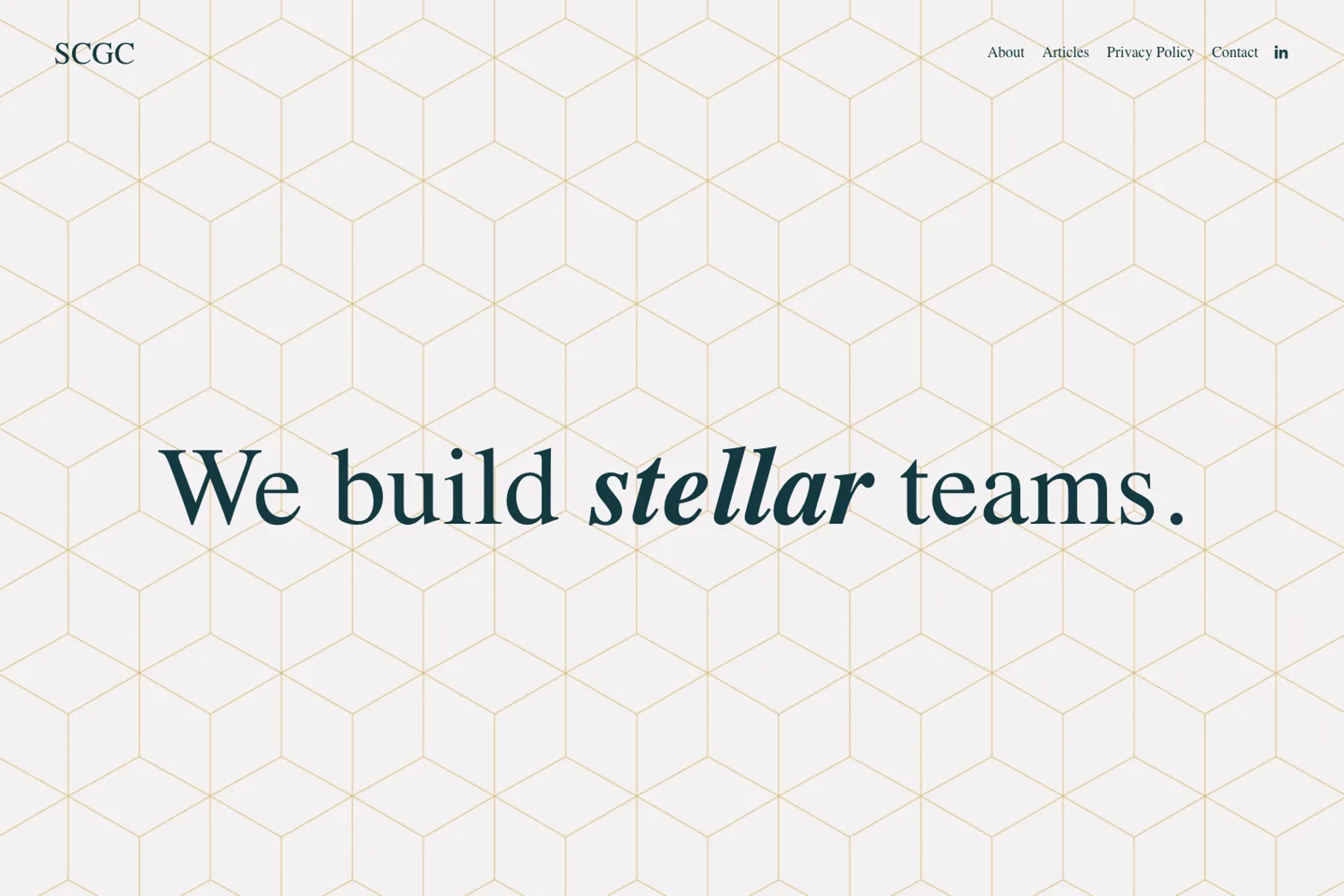 SCGC website homepage