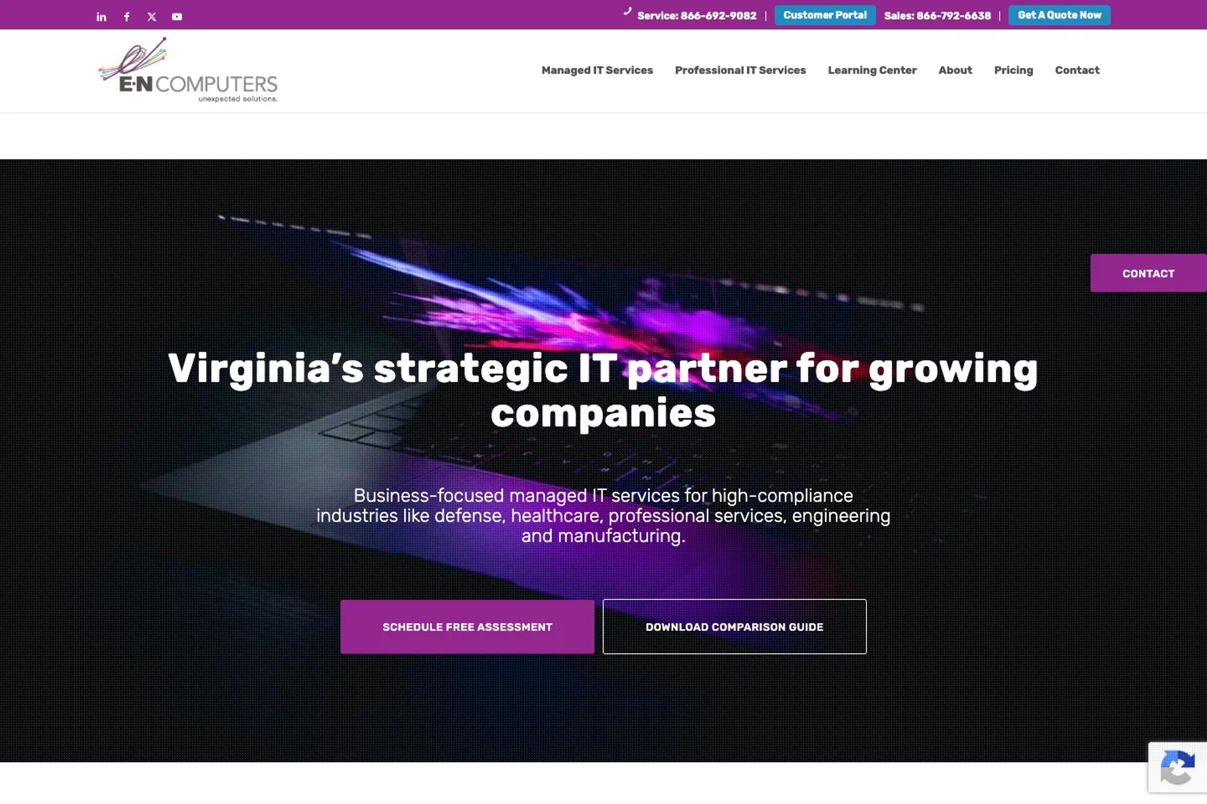 E-N Computers website homepage