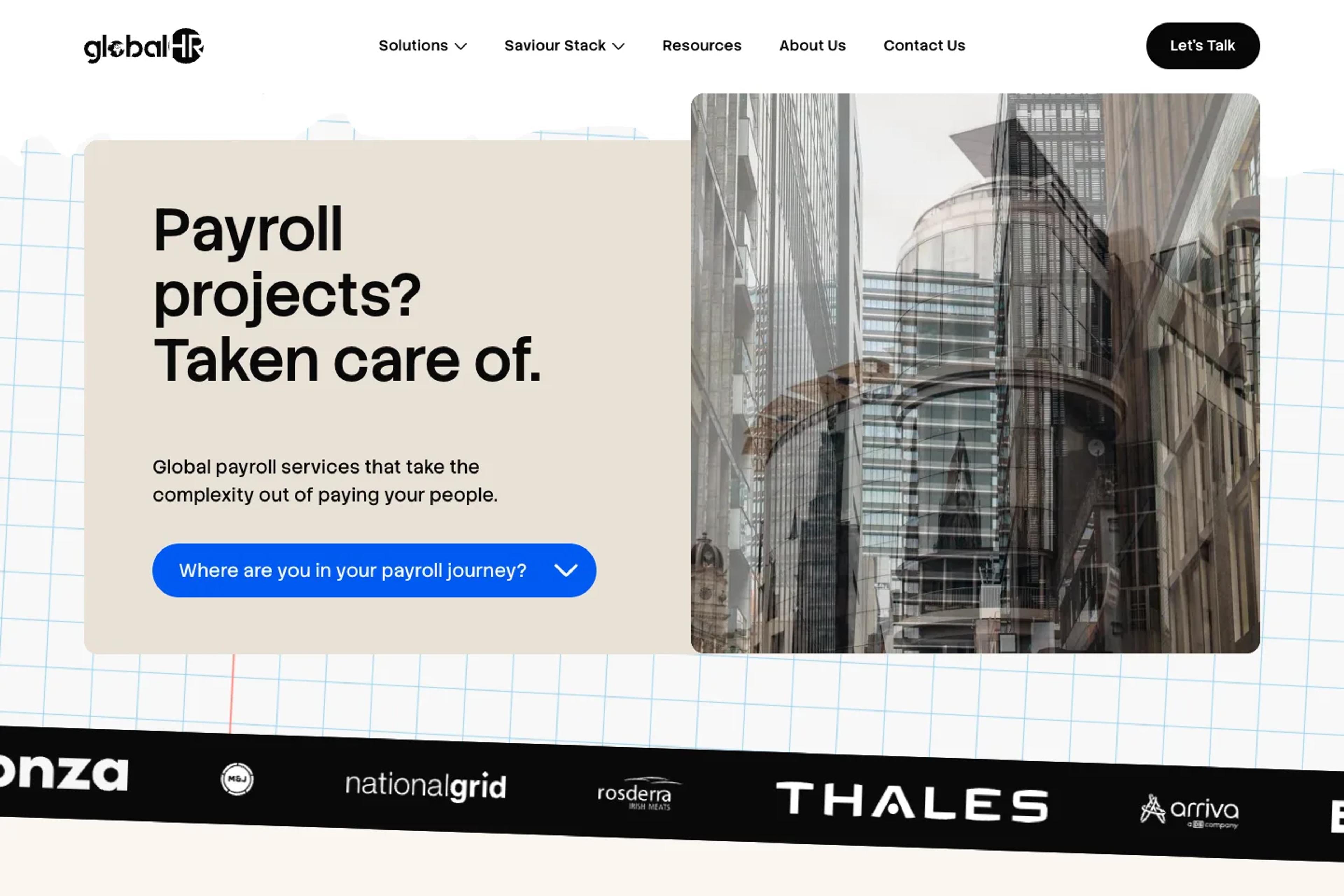 Global HRIS website homepage