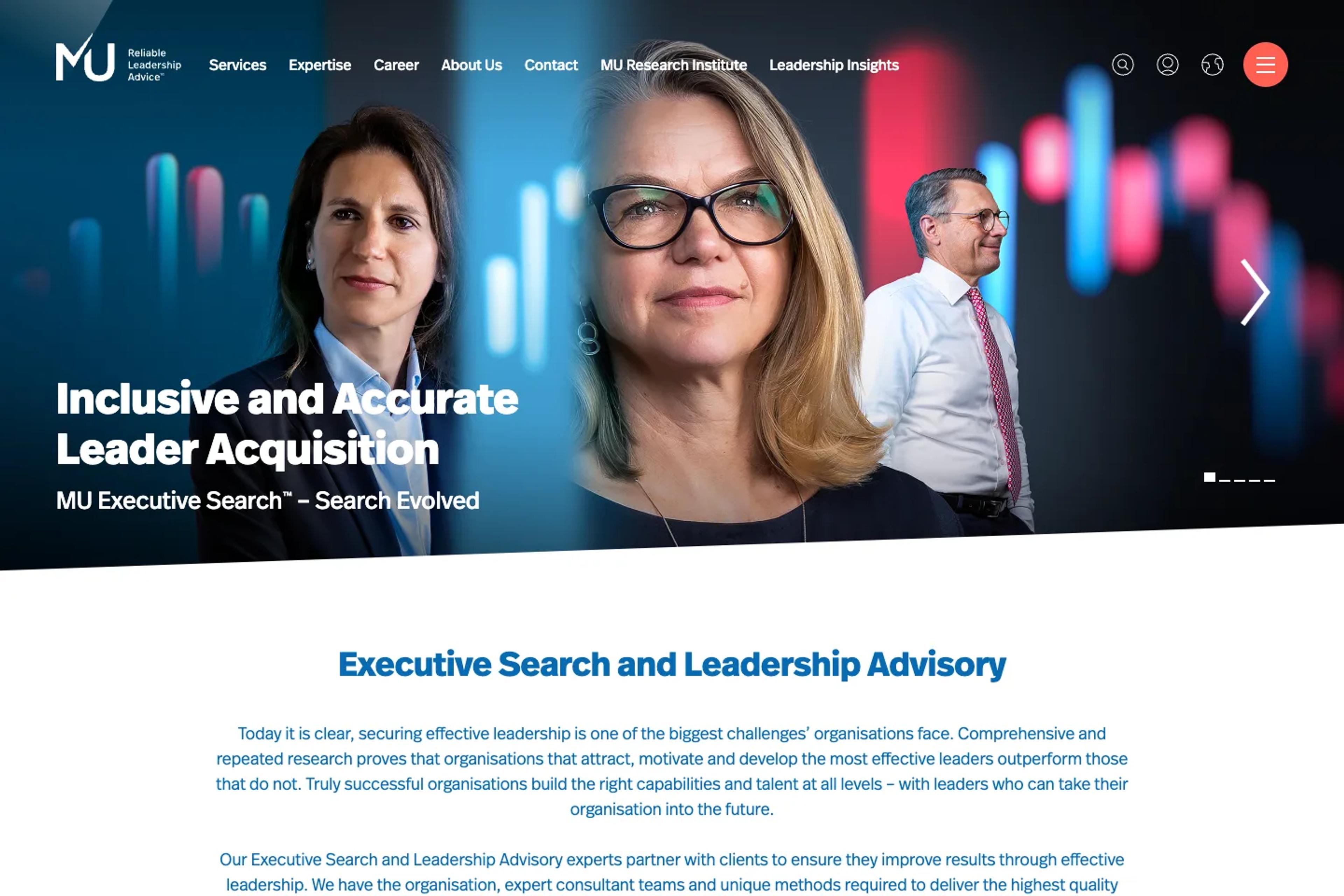 Mercuri Urval website homepage