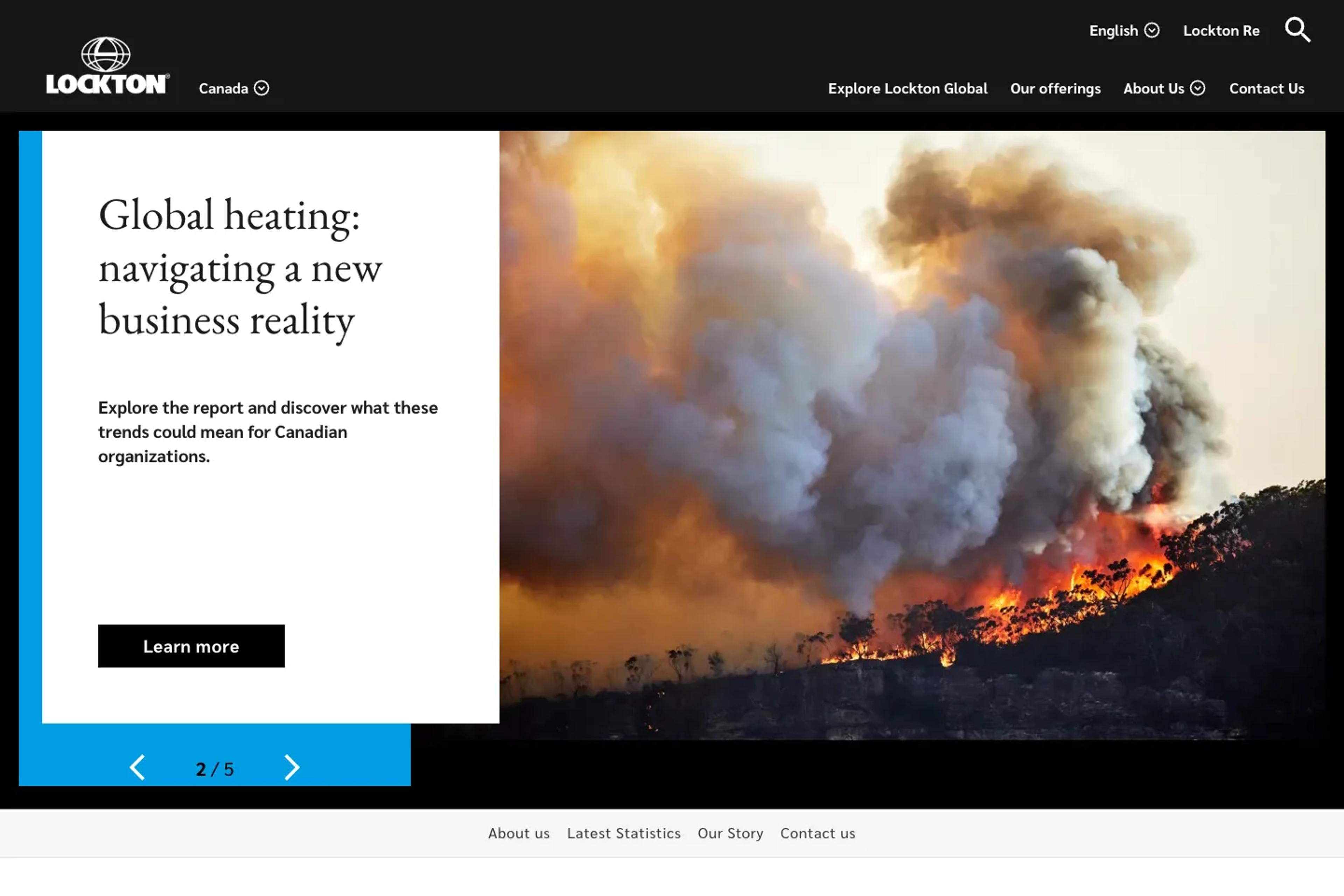 Lockton website homepage