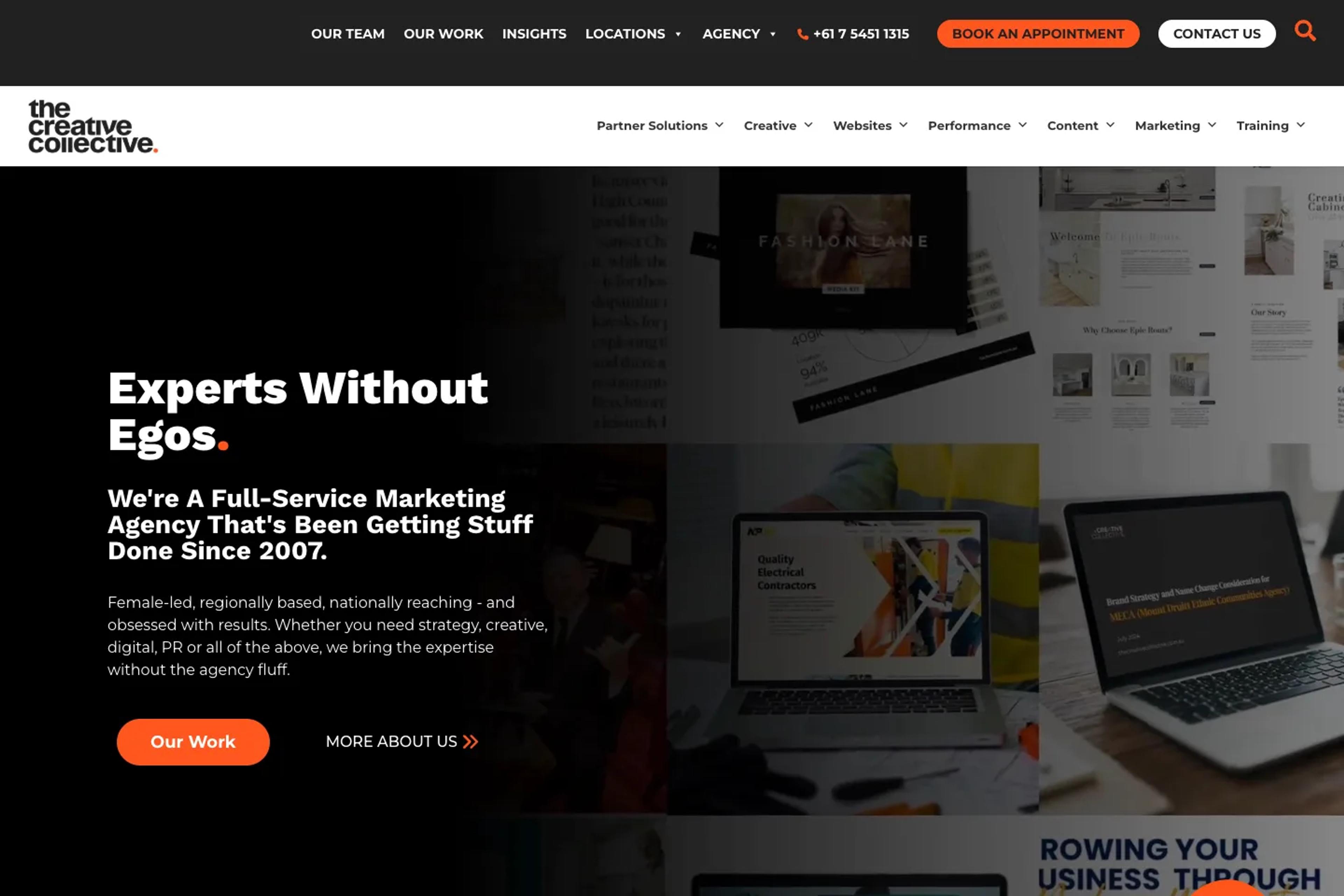 The Creative Collective website homepage