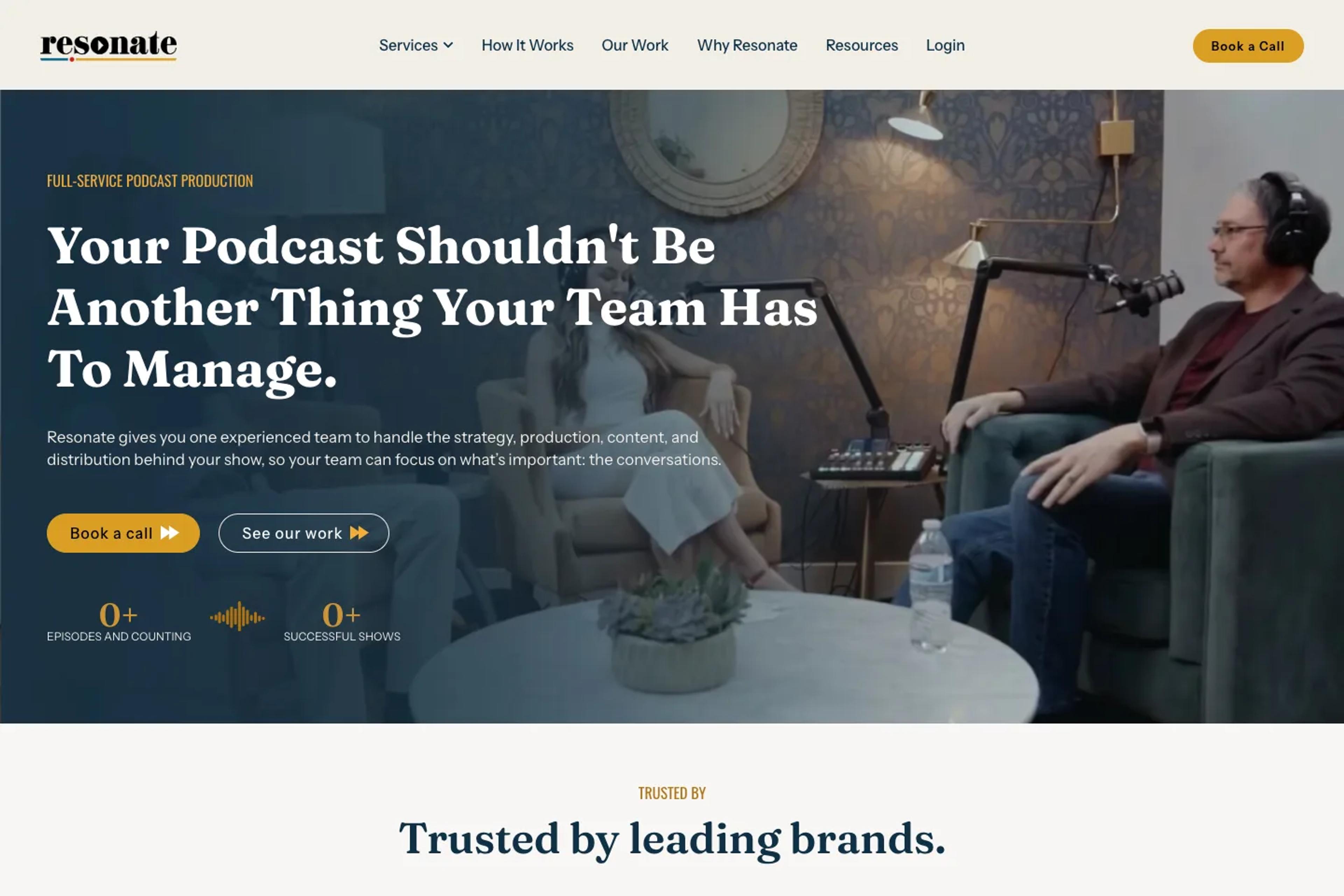 Resonate Recordings website homepage