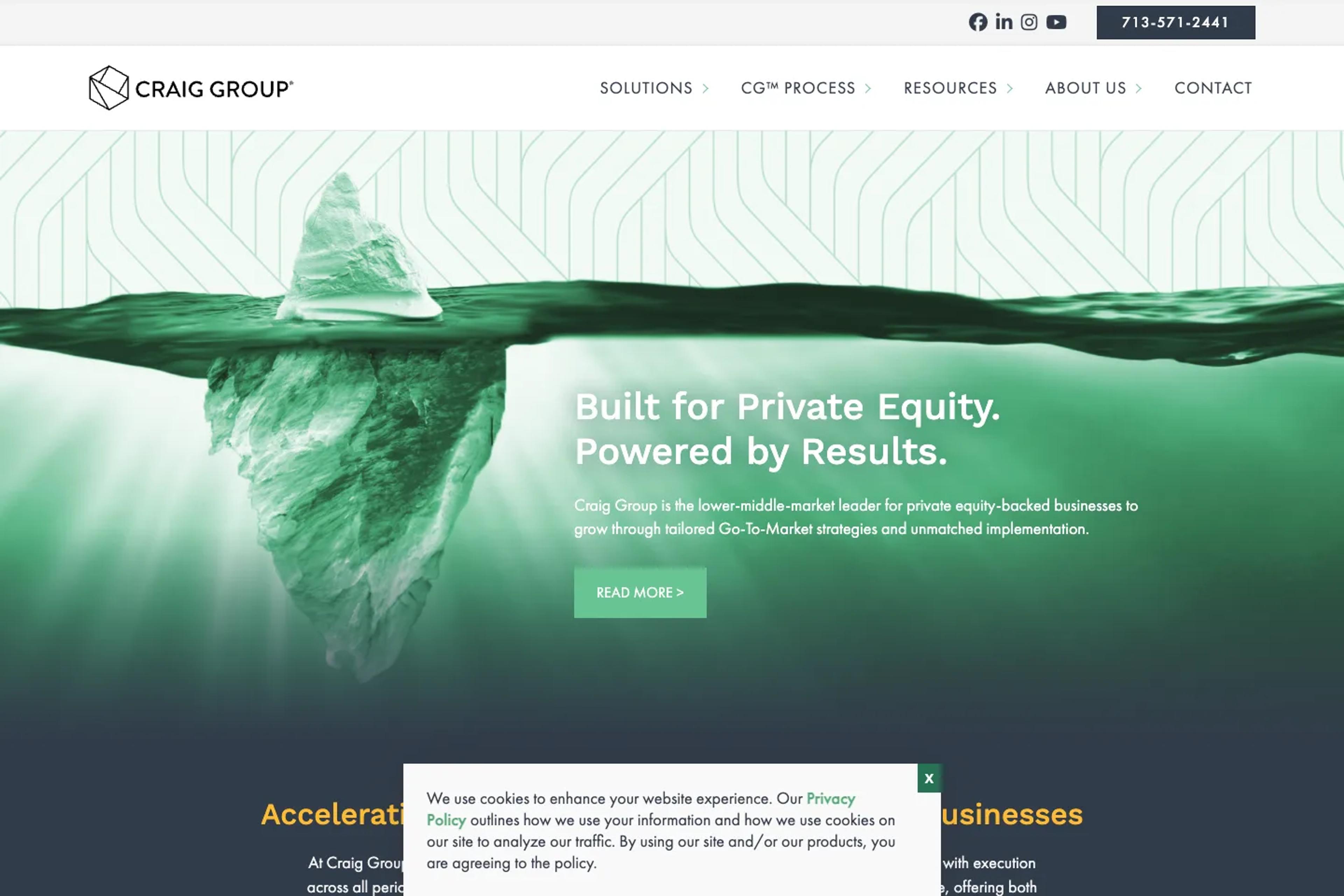 Craig Group website homepage