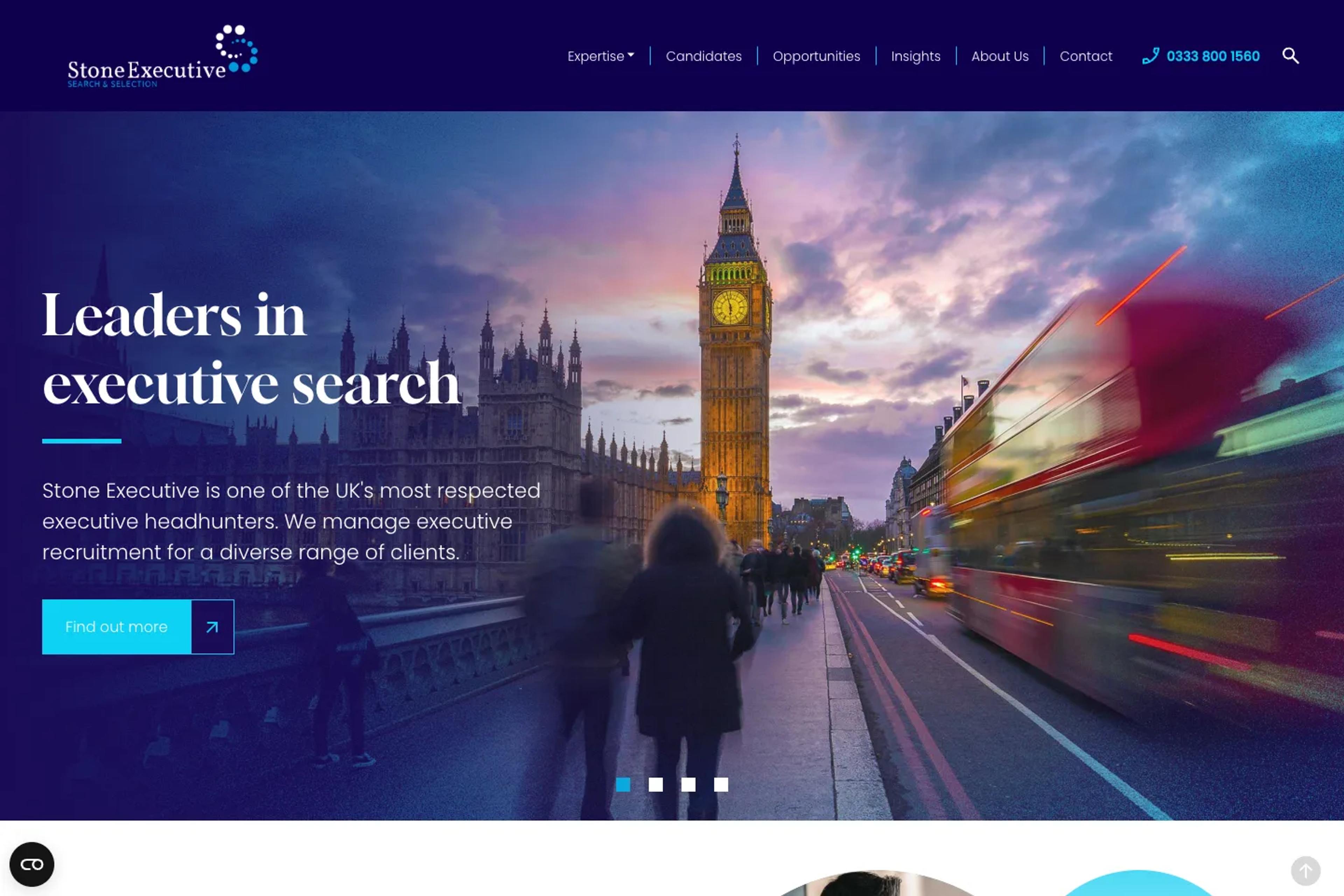 Stone Executive website homepage