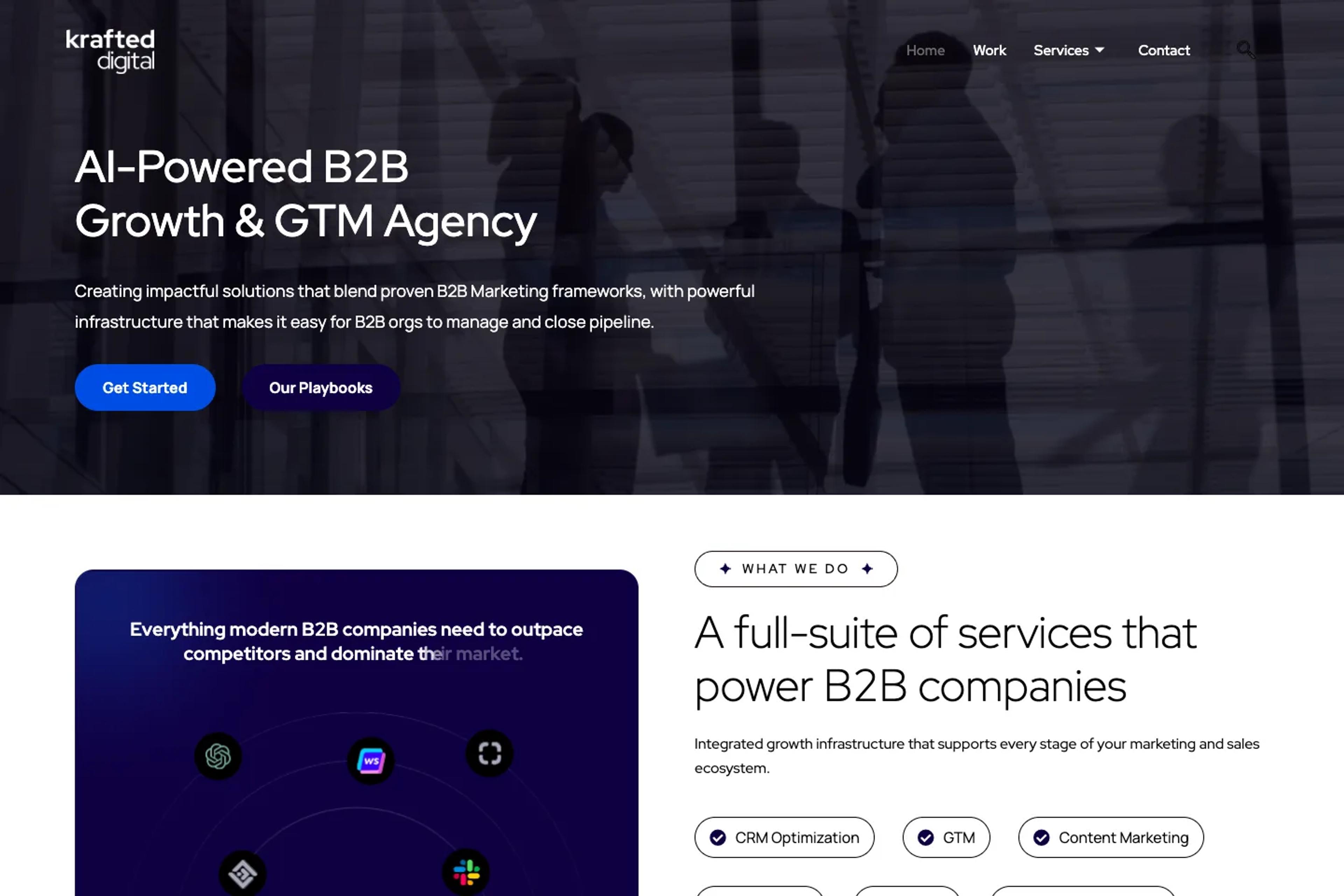 Krafted Digital website homepage