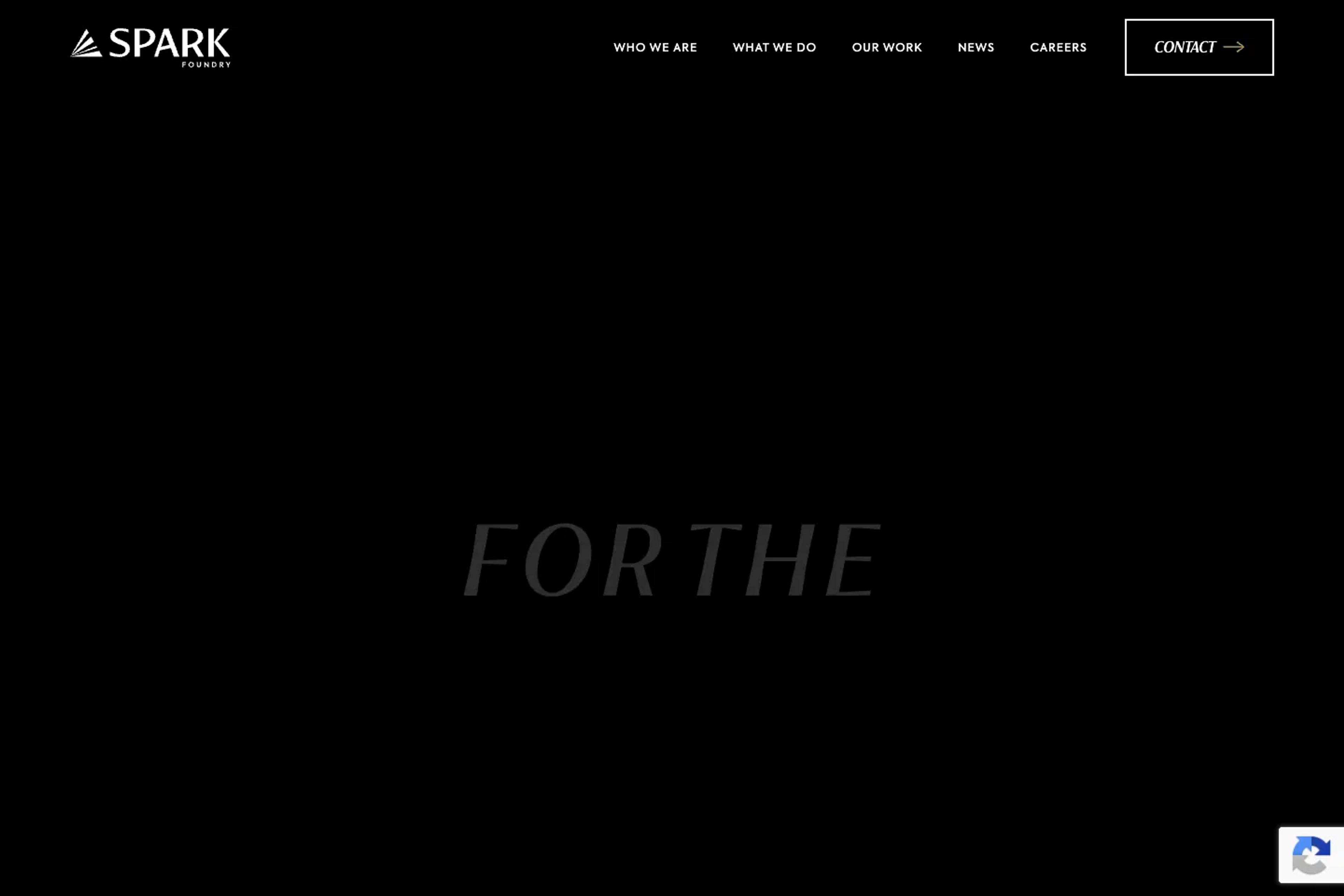 Spark Foundry website homepage
