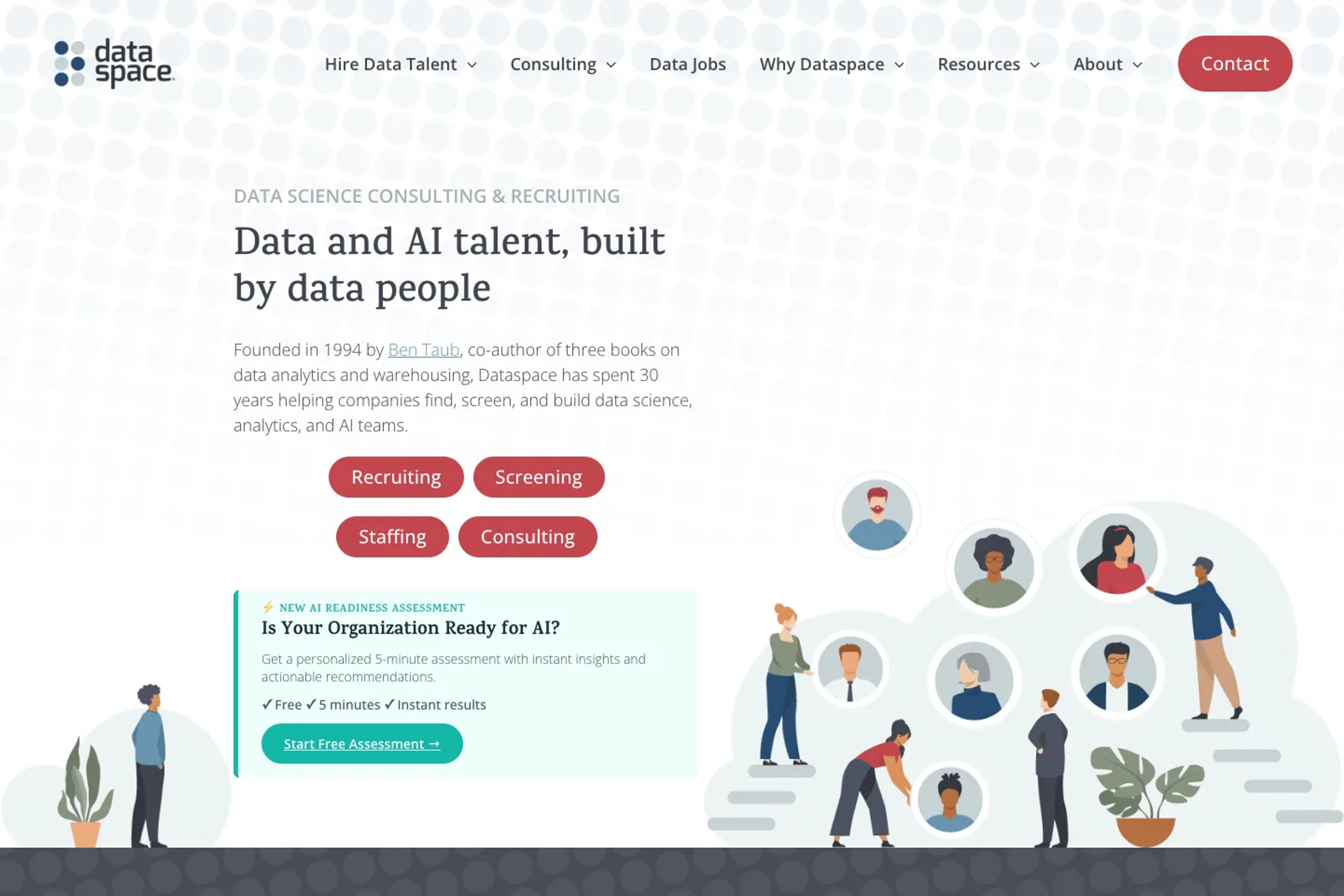 Dataspace website homepage