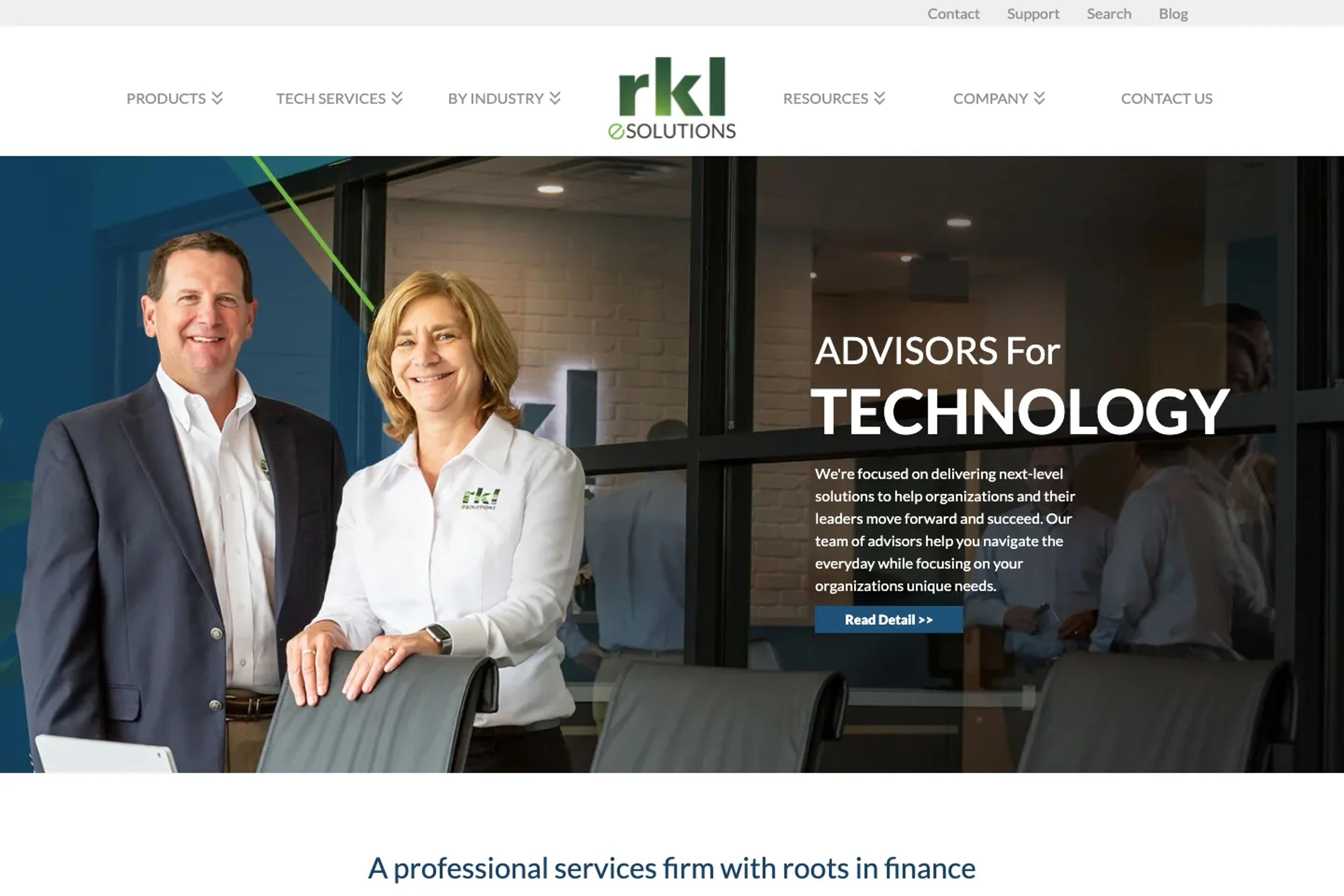RKL eSolutions website homepage
