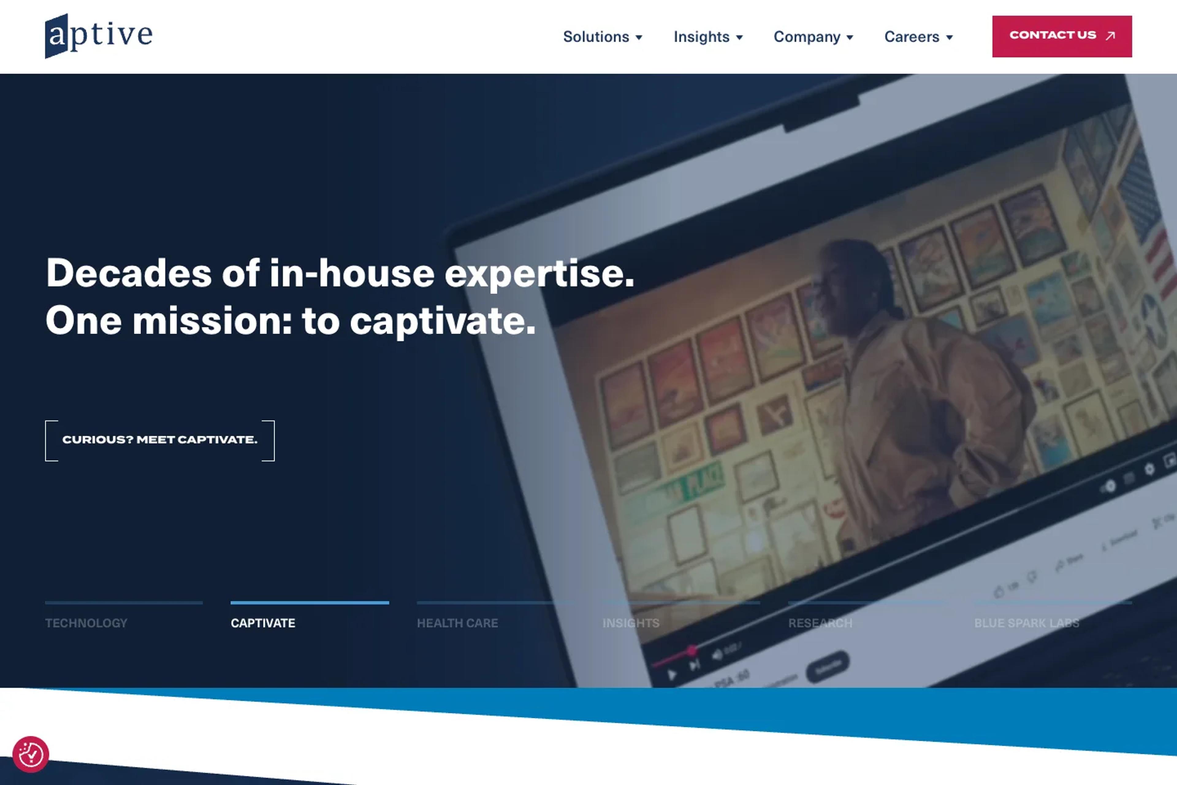 Aptive Resources website homepage