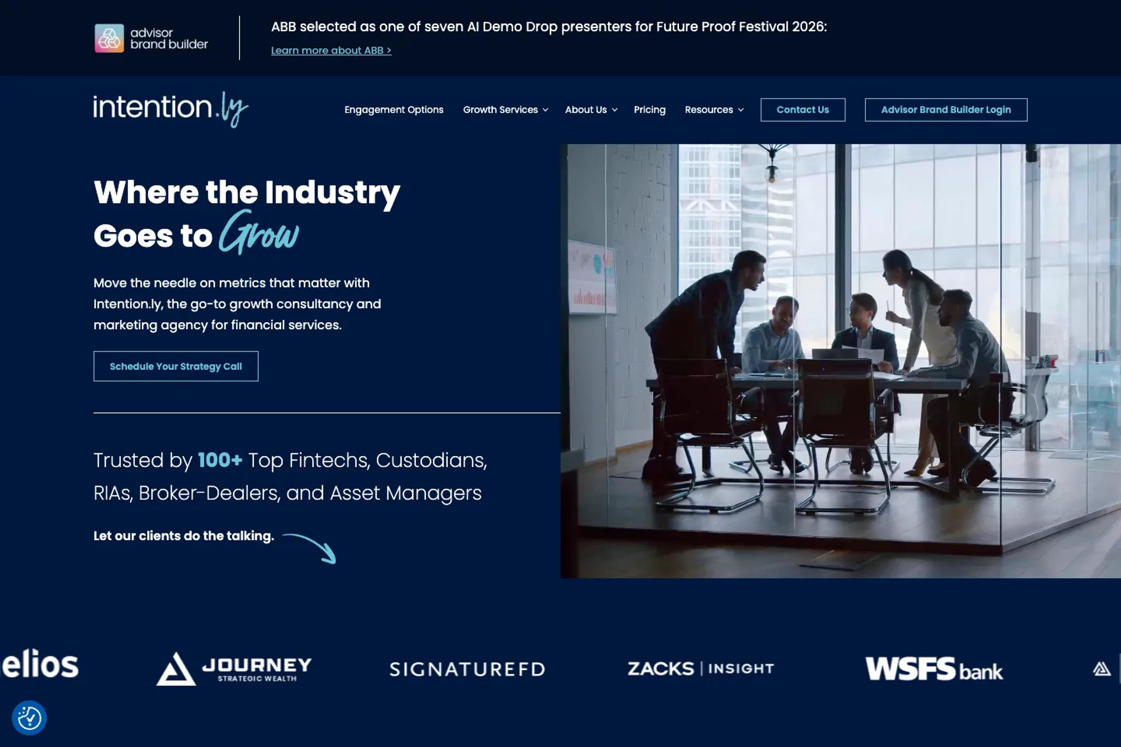 Intention.ly website homepage