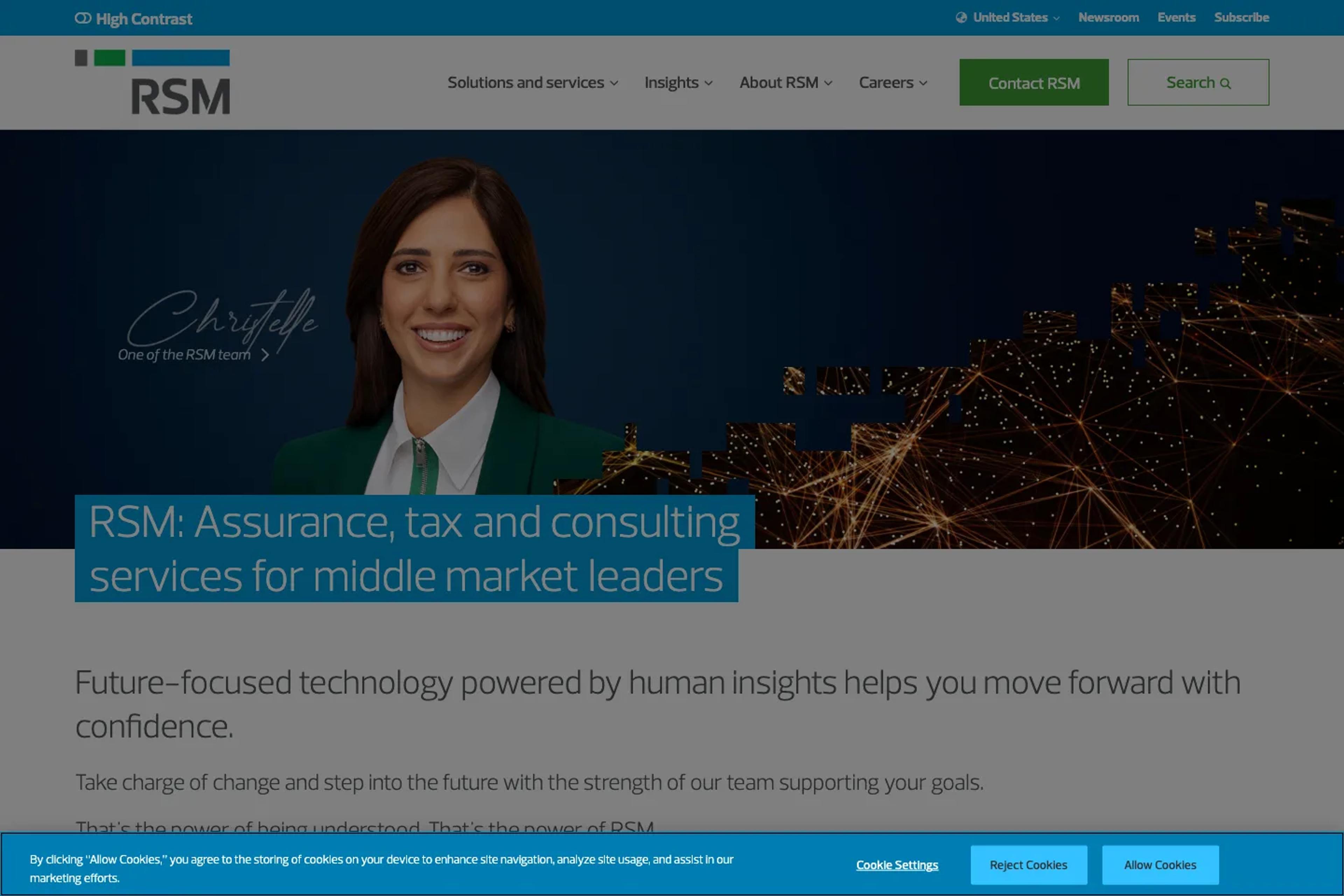 RSM US website homepage