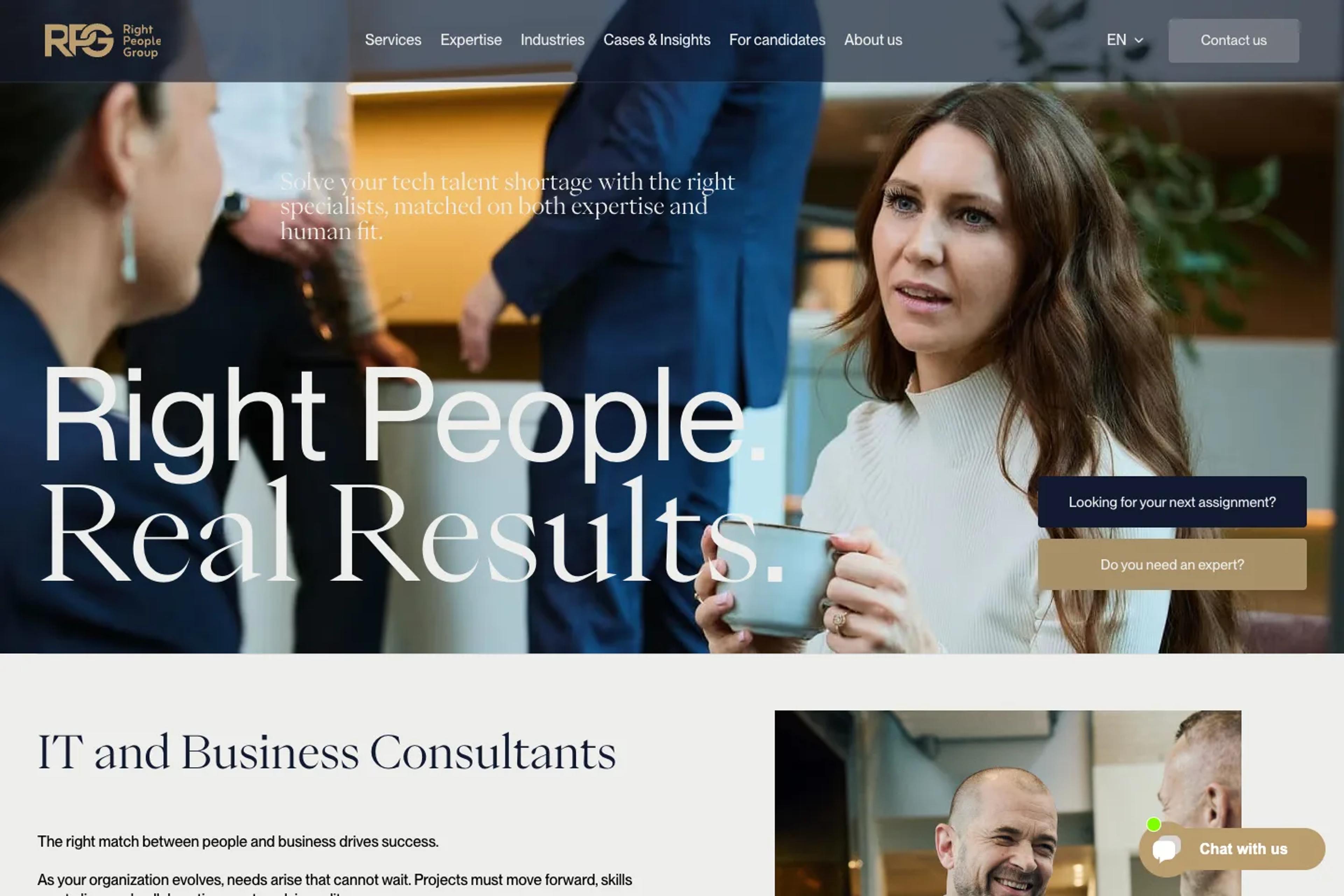 Right People Group website homepage