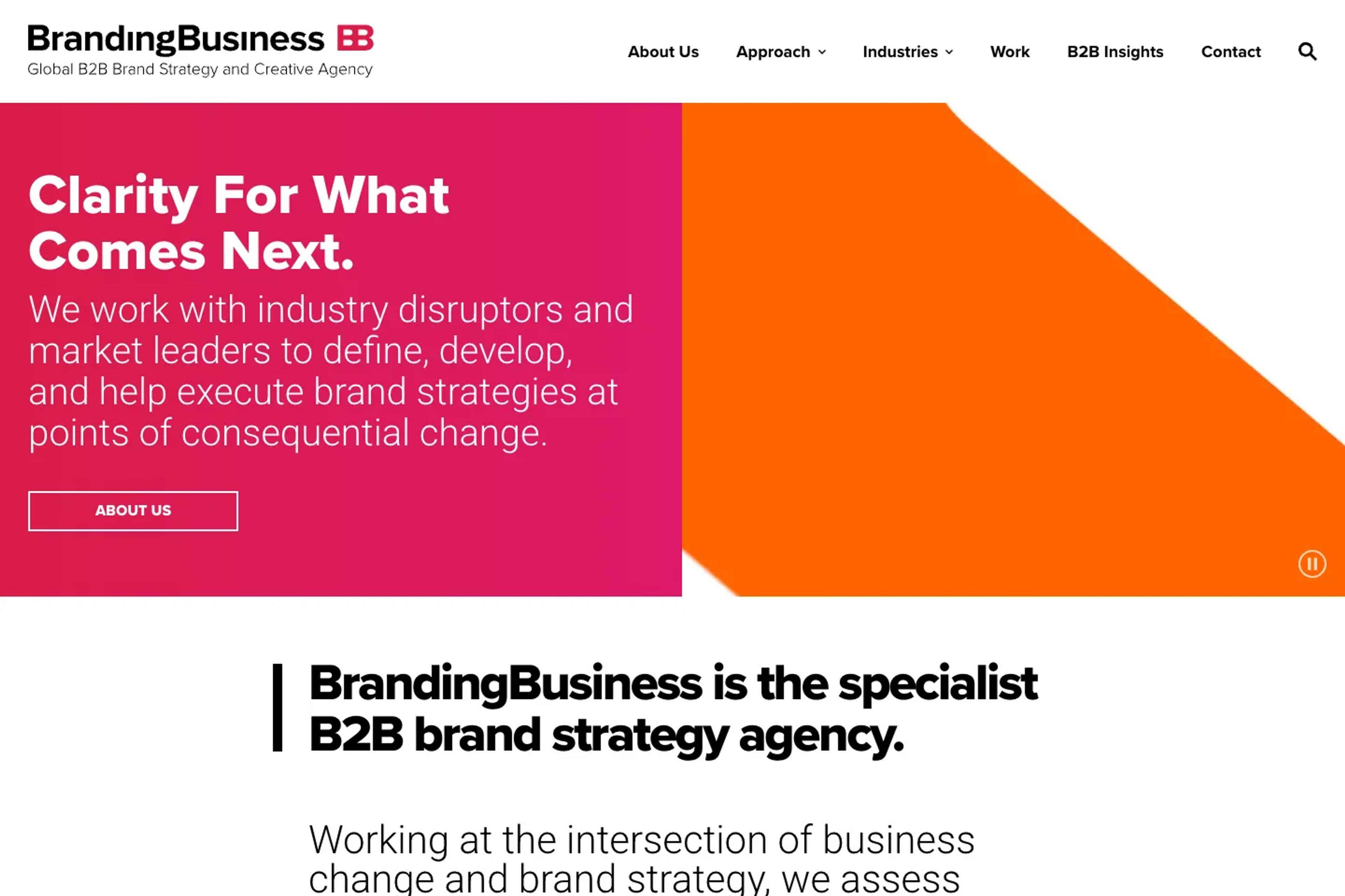 BrandingBusiness website homepage