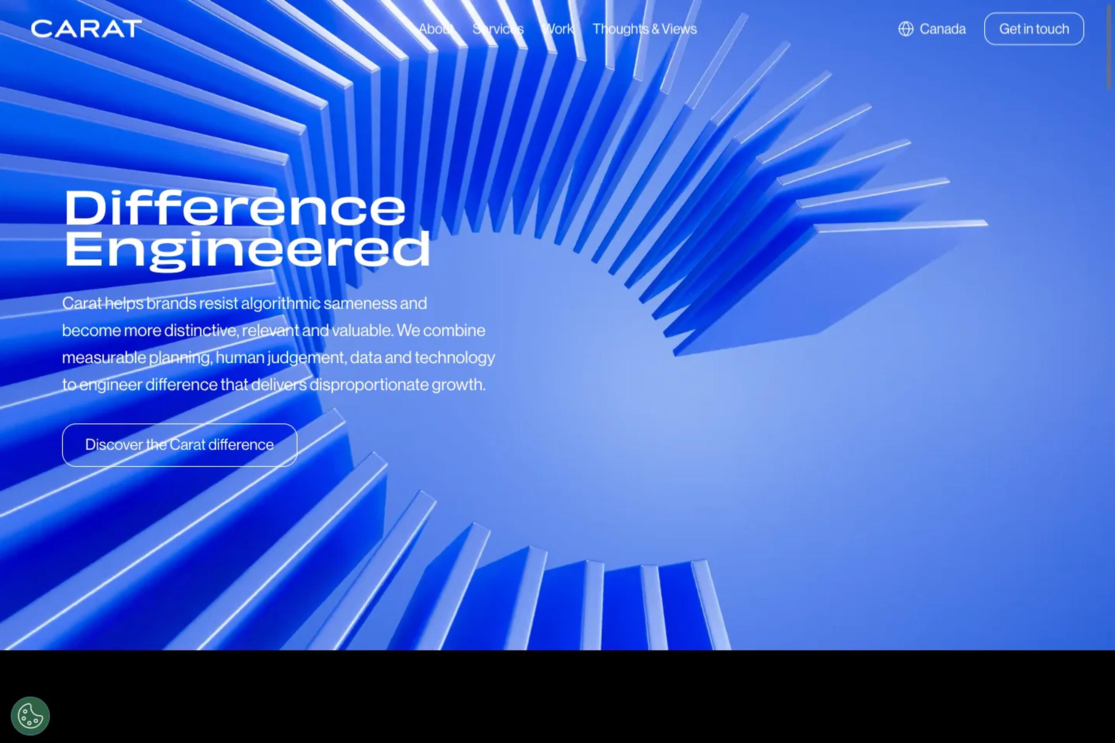 Carat website homepage