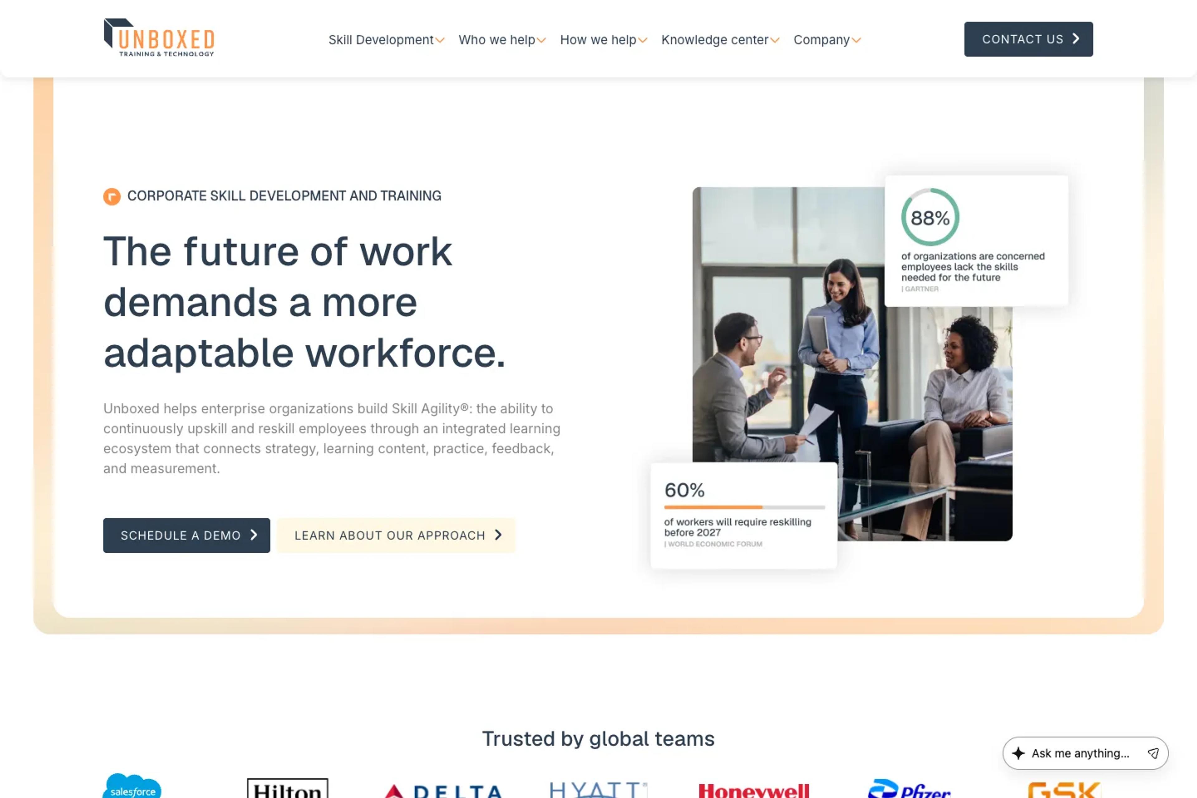 Unboxed website homepage