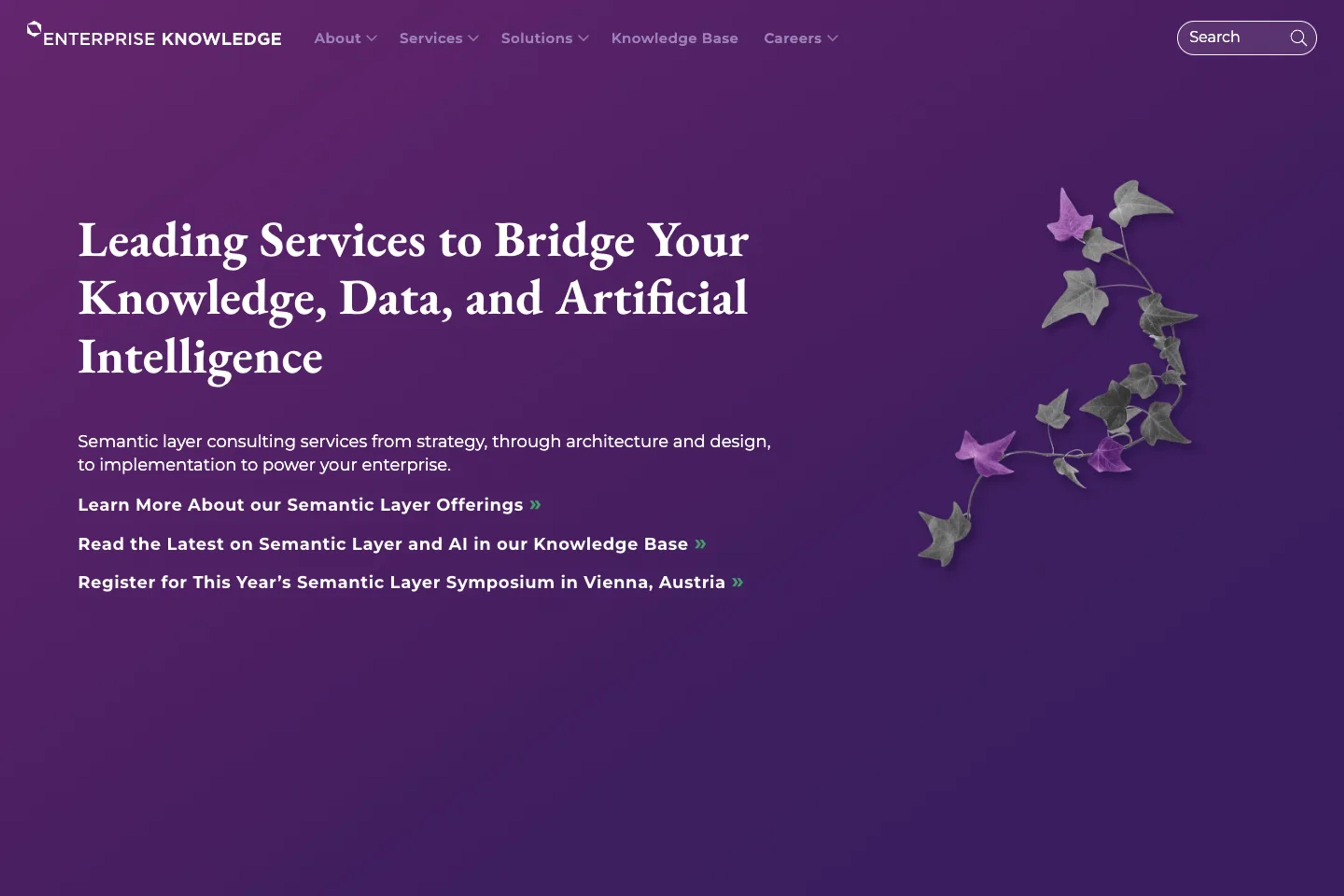 Enterprise Knowledge website homepage
