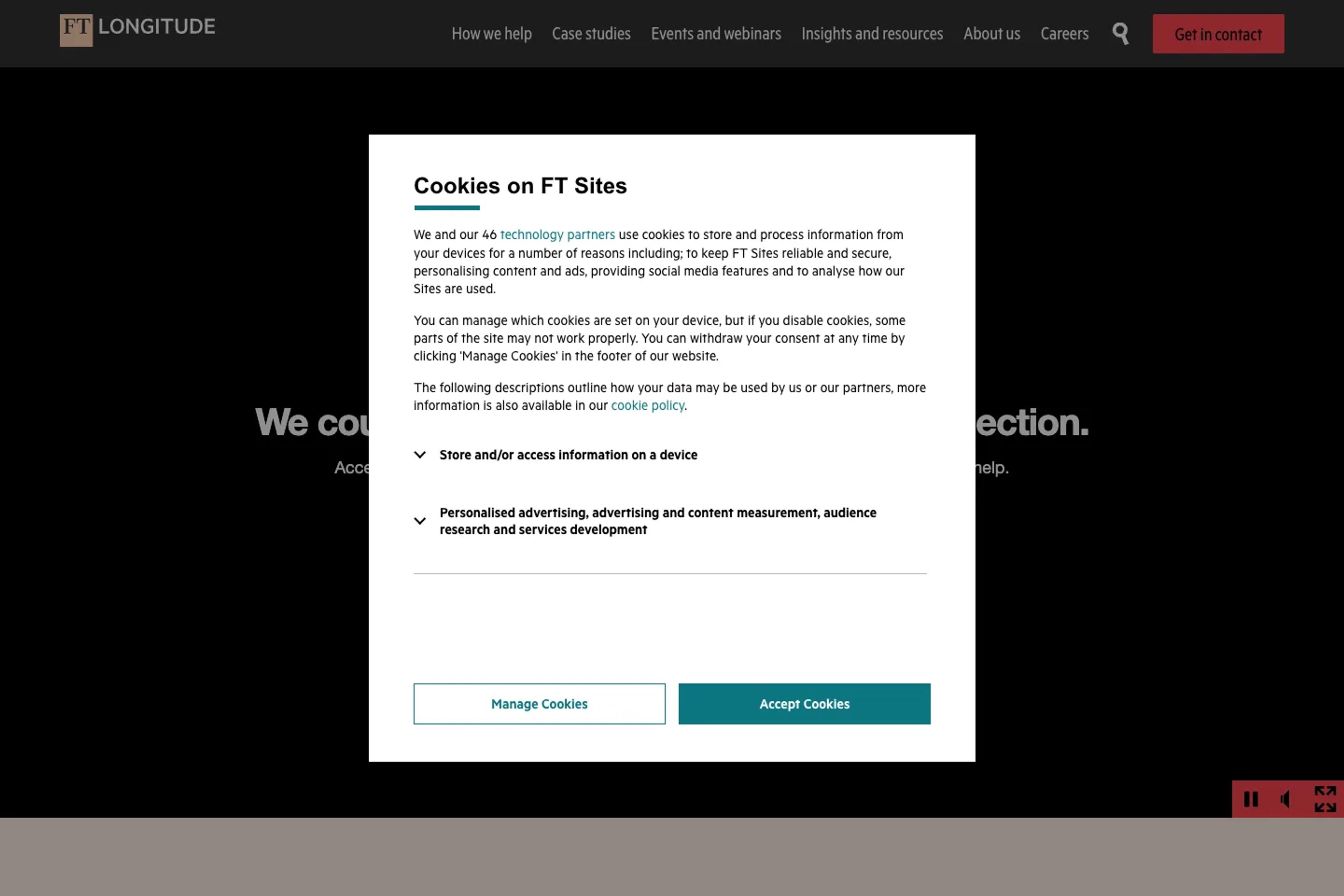 FT Longitude website homepage