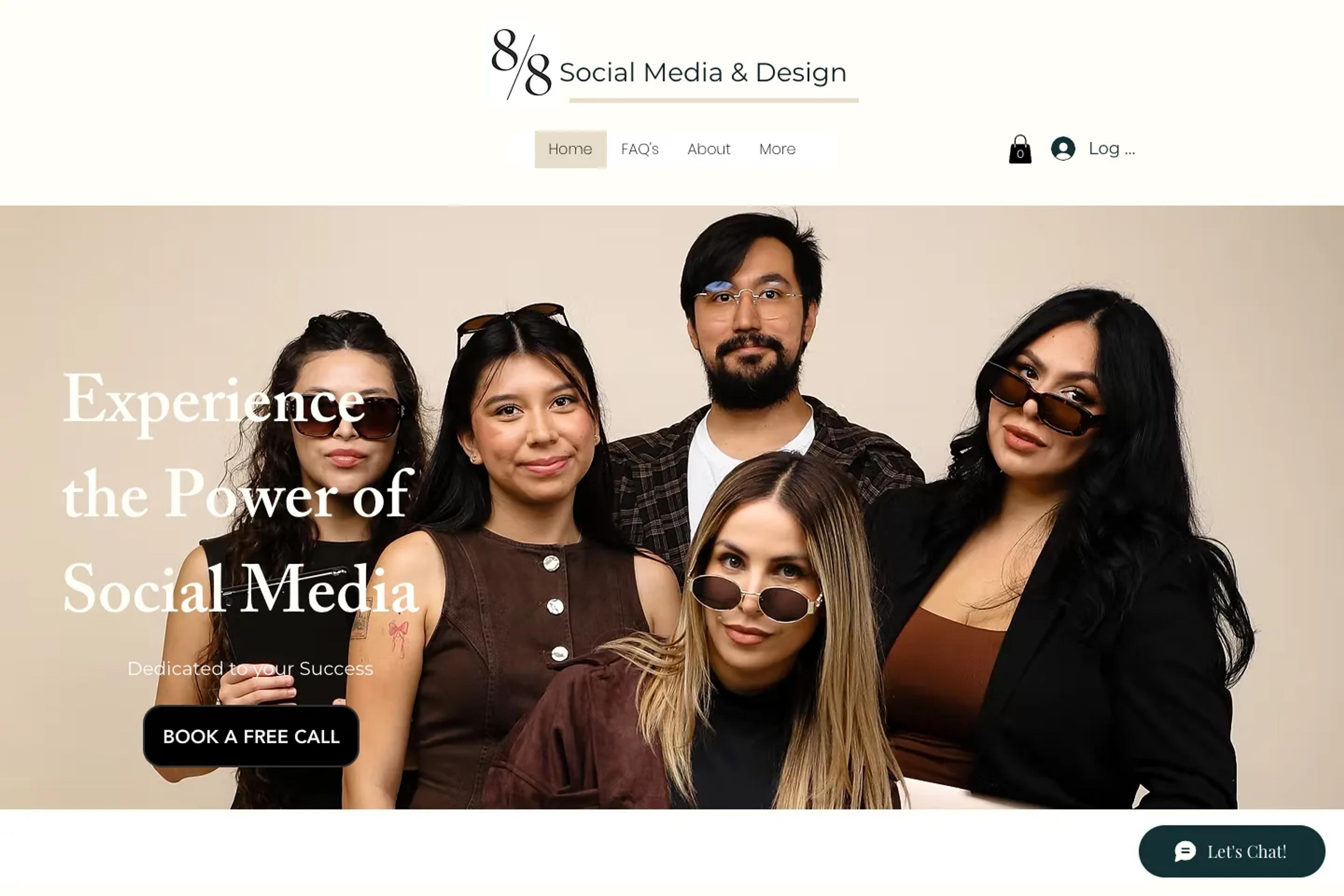 88 Social Media website homepage