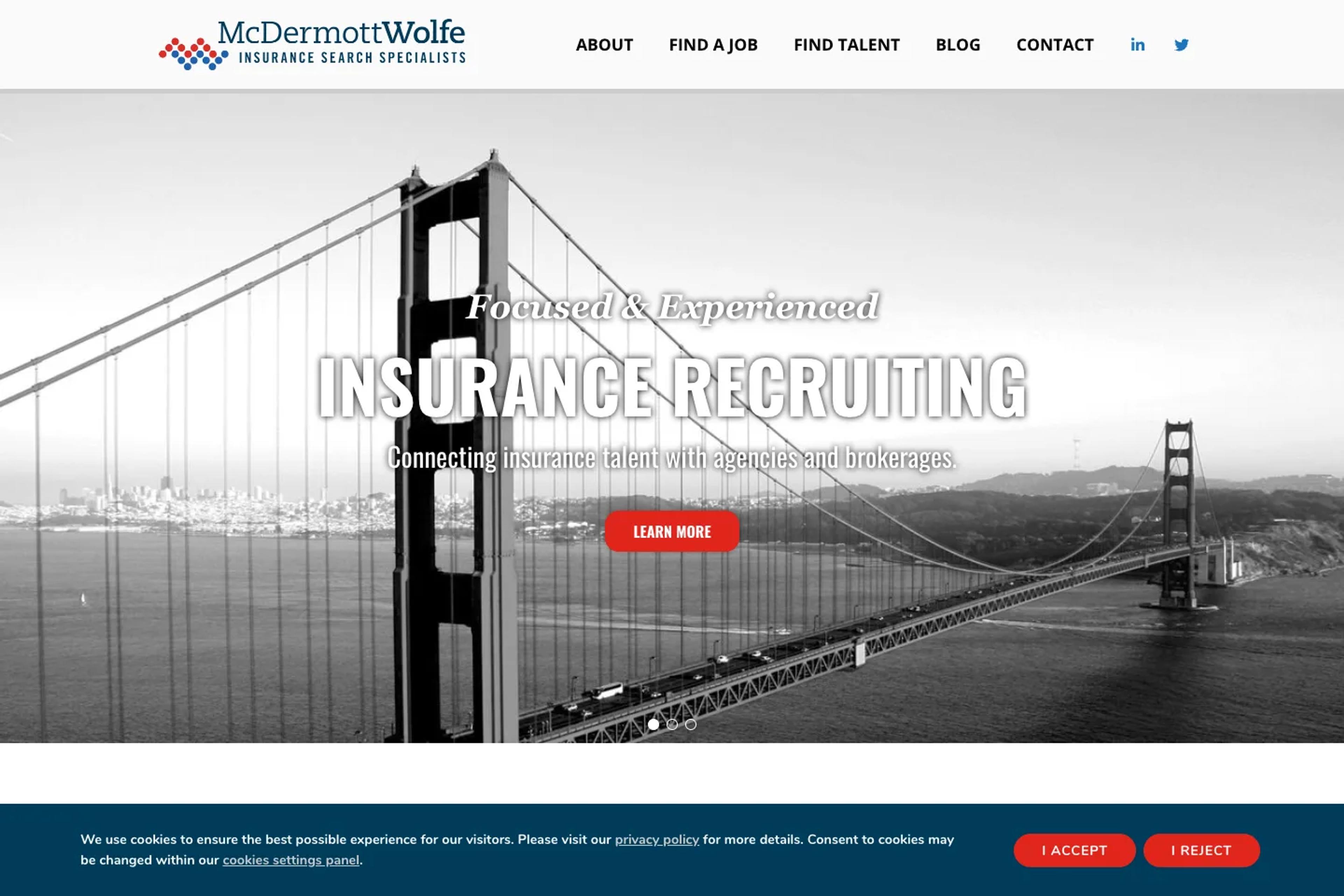 McDermott Wolfe website homepage
