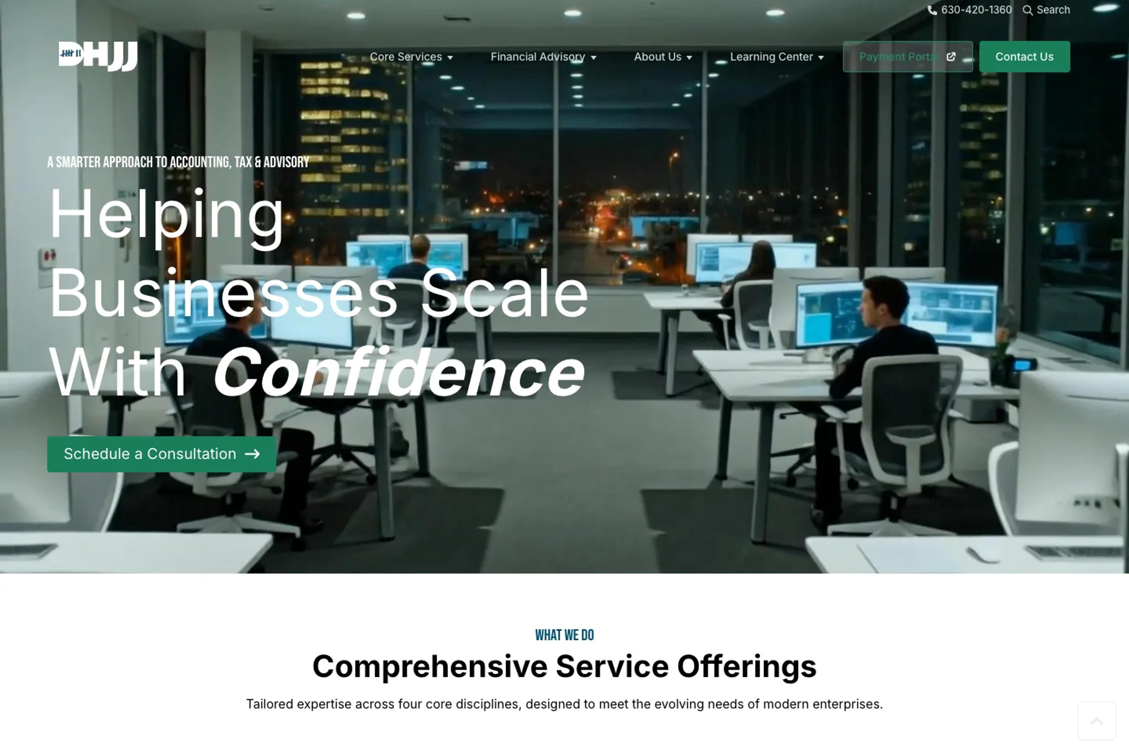 DHJJ website homepage