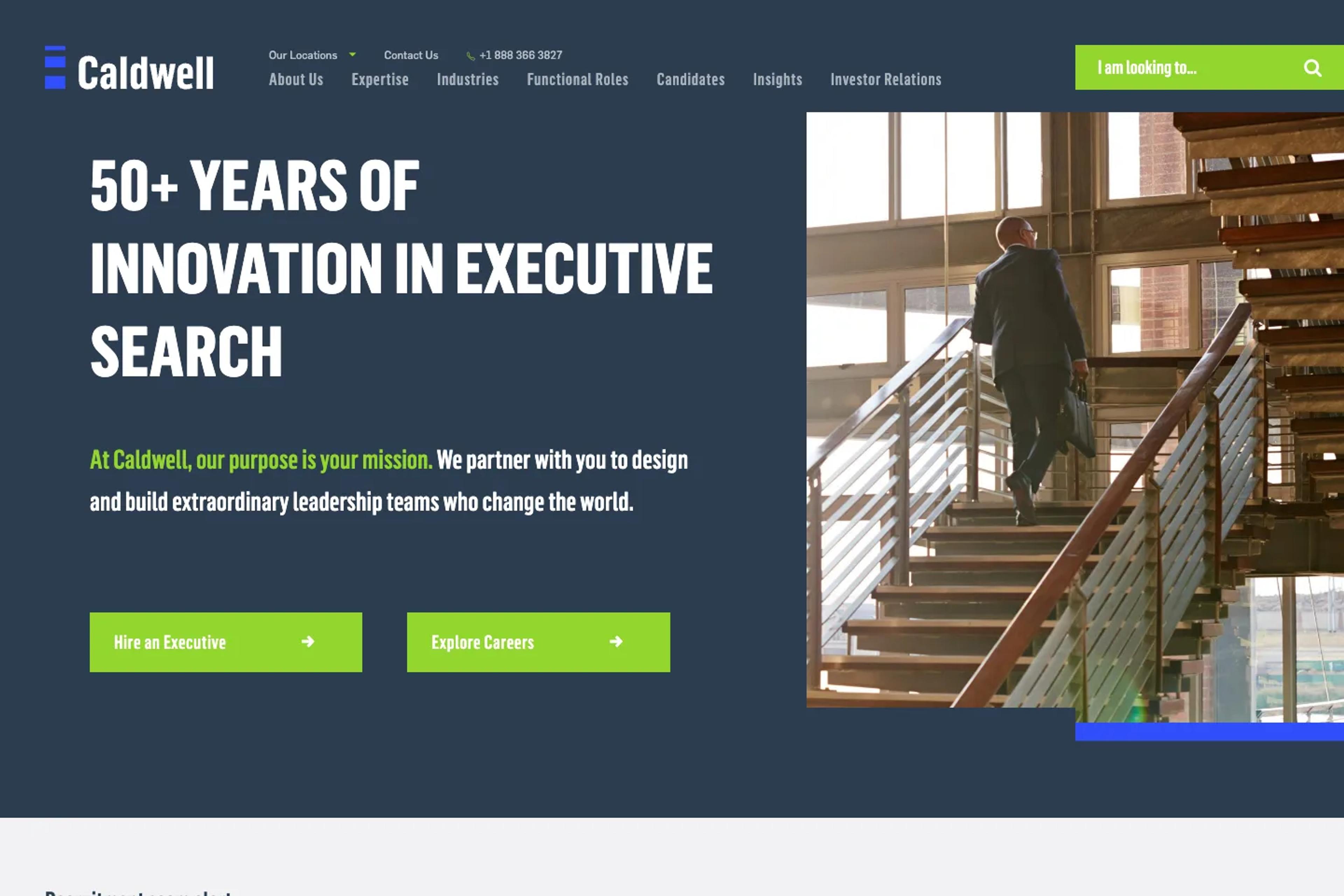 Caldwell website homepage