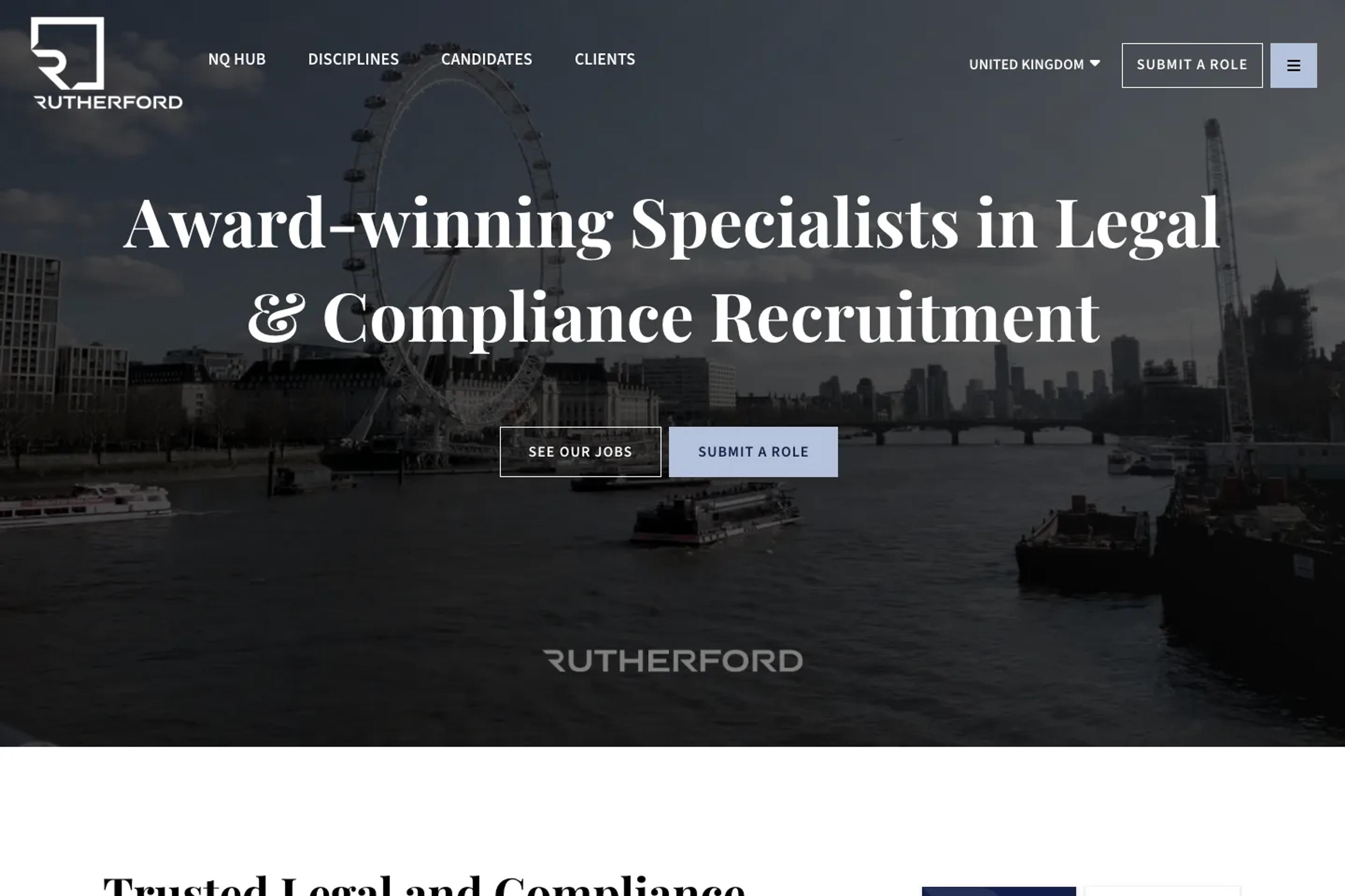 Rutherford website homepage
