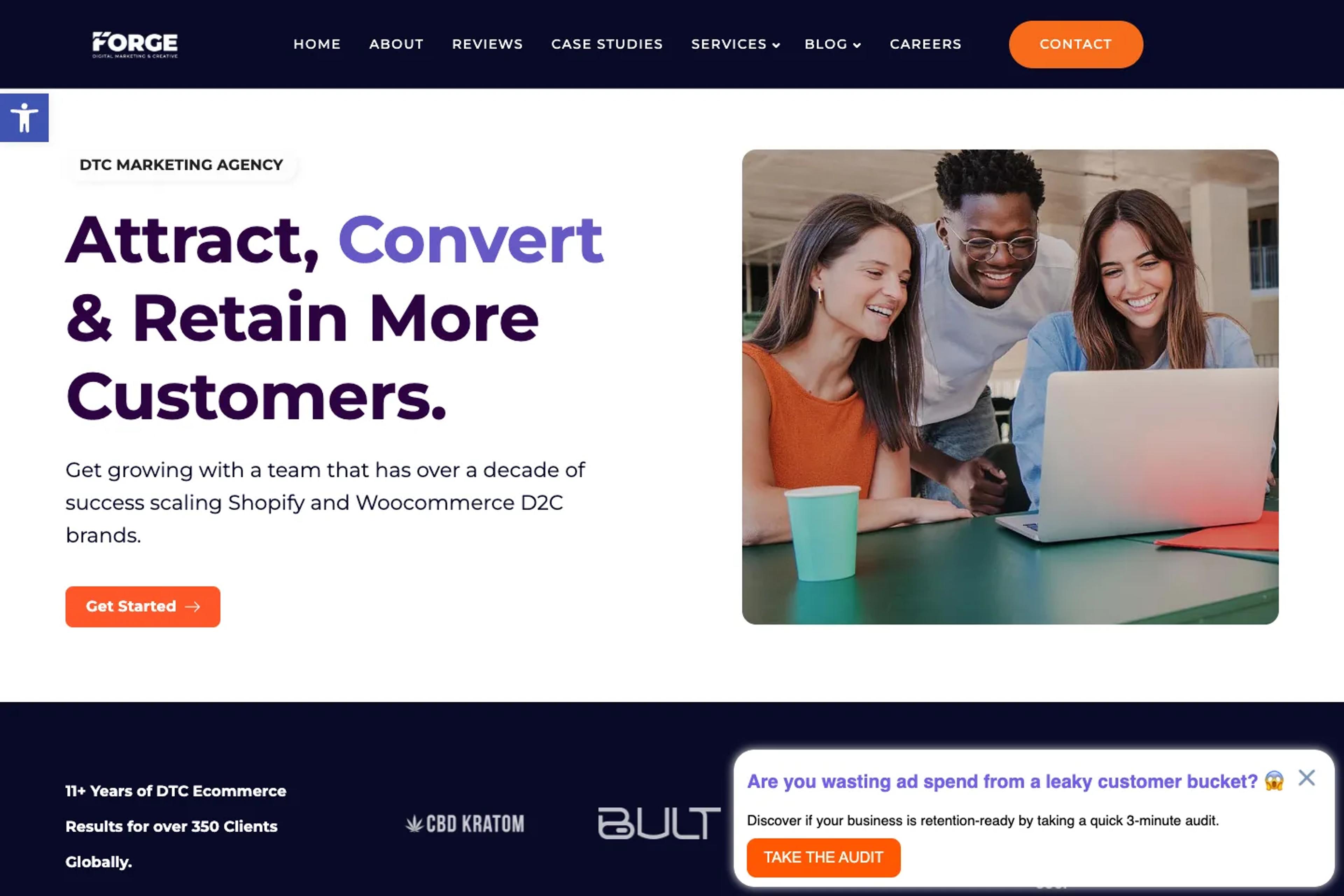 Forge Digital Marketing website homepage