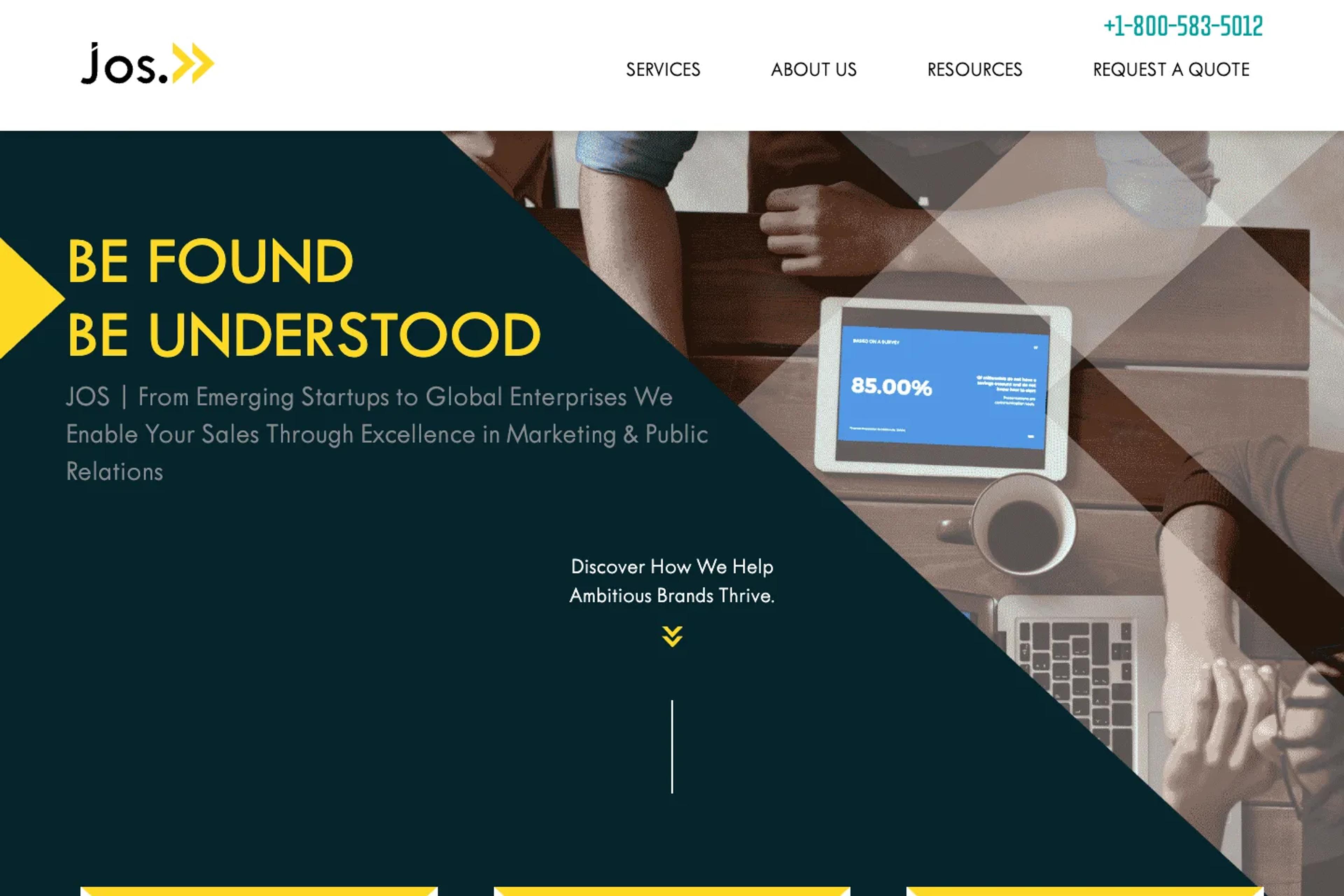 Joseph Studios website homepage