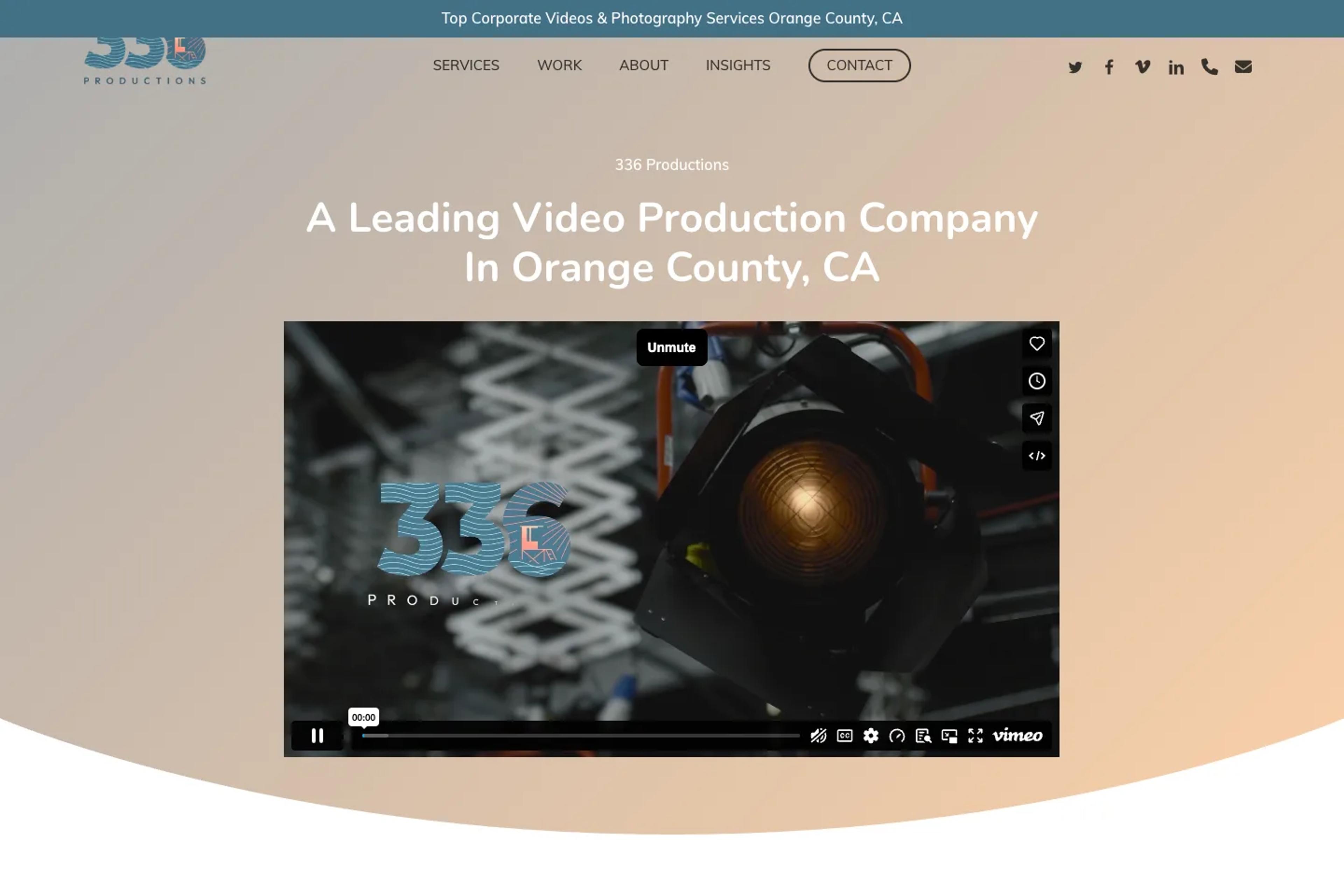 336 Productions website homepage