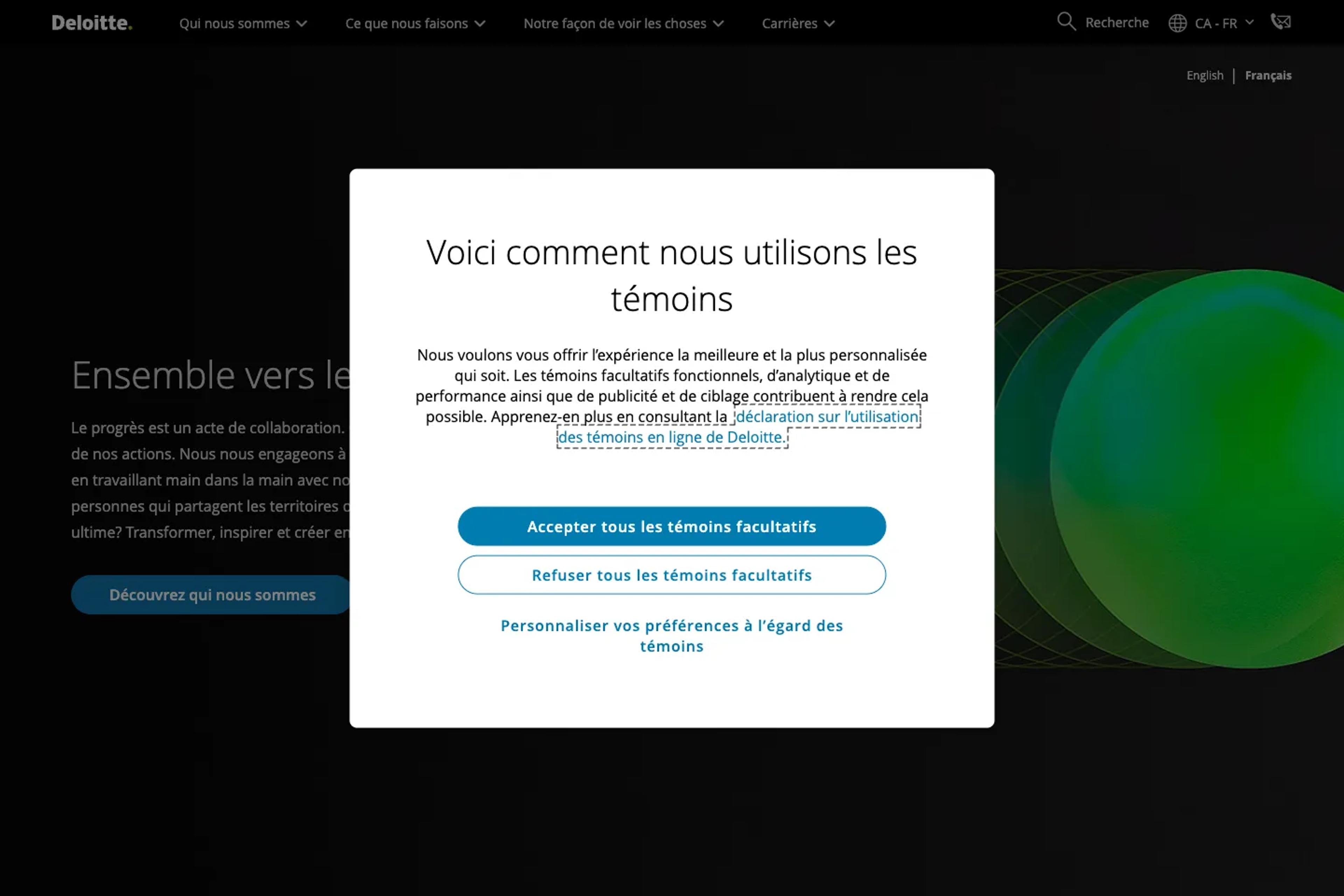 Deloitte website homepage
