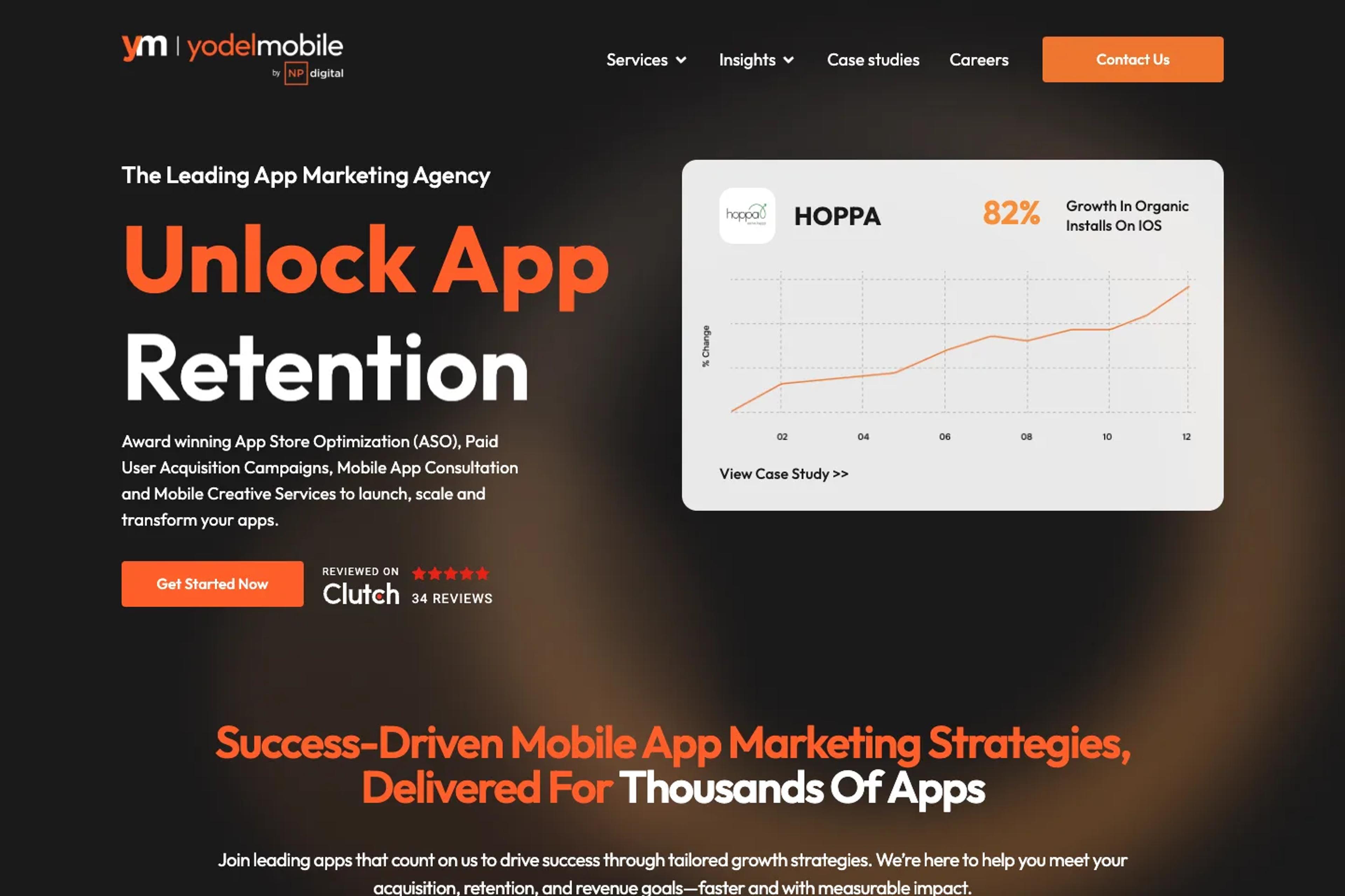 Yodel Mobile website homepage
