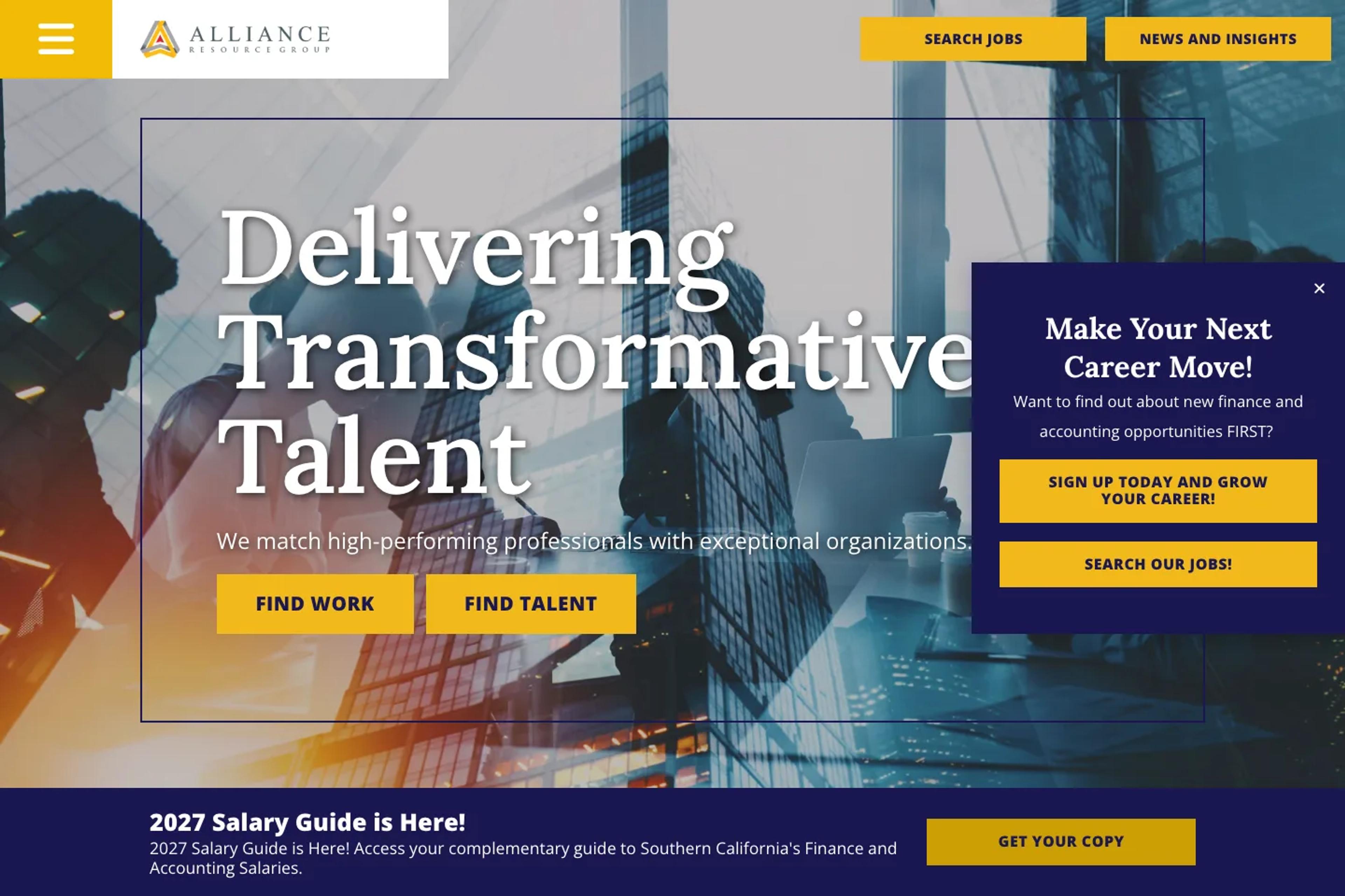 Alliance Resource Group website homepage