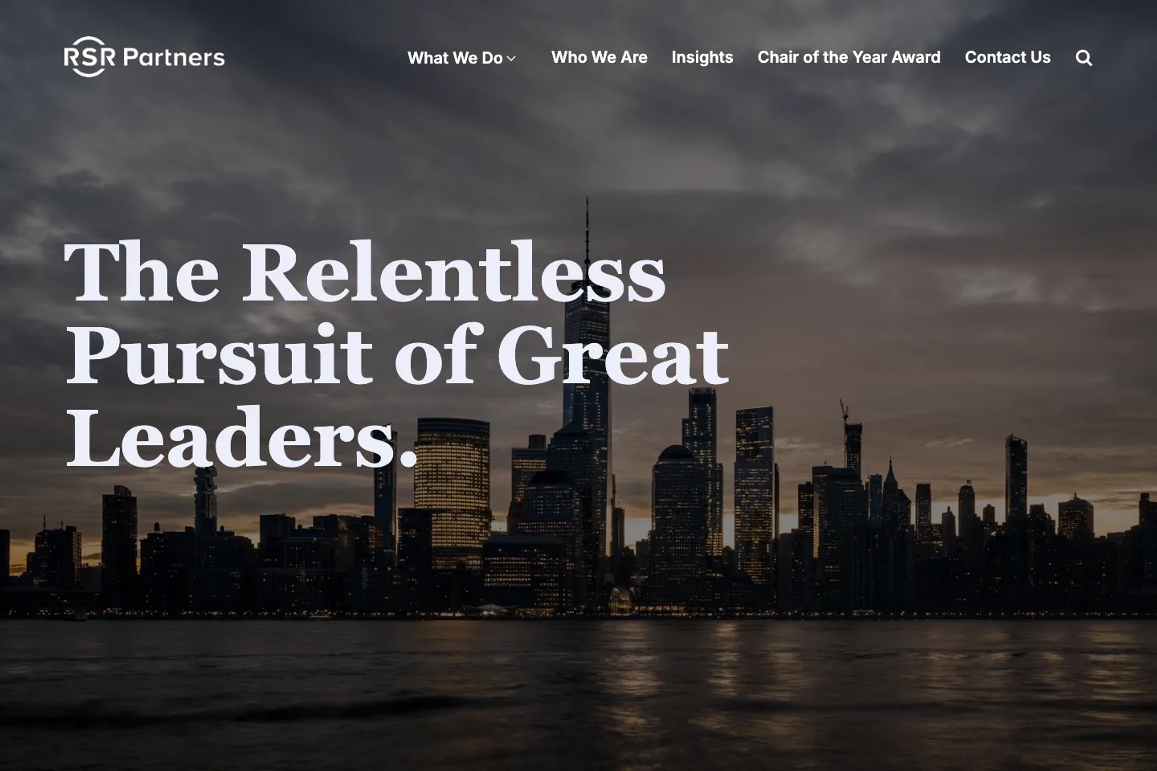 RSR Partners website homepage