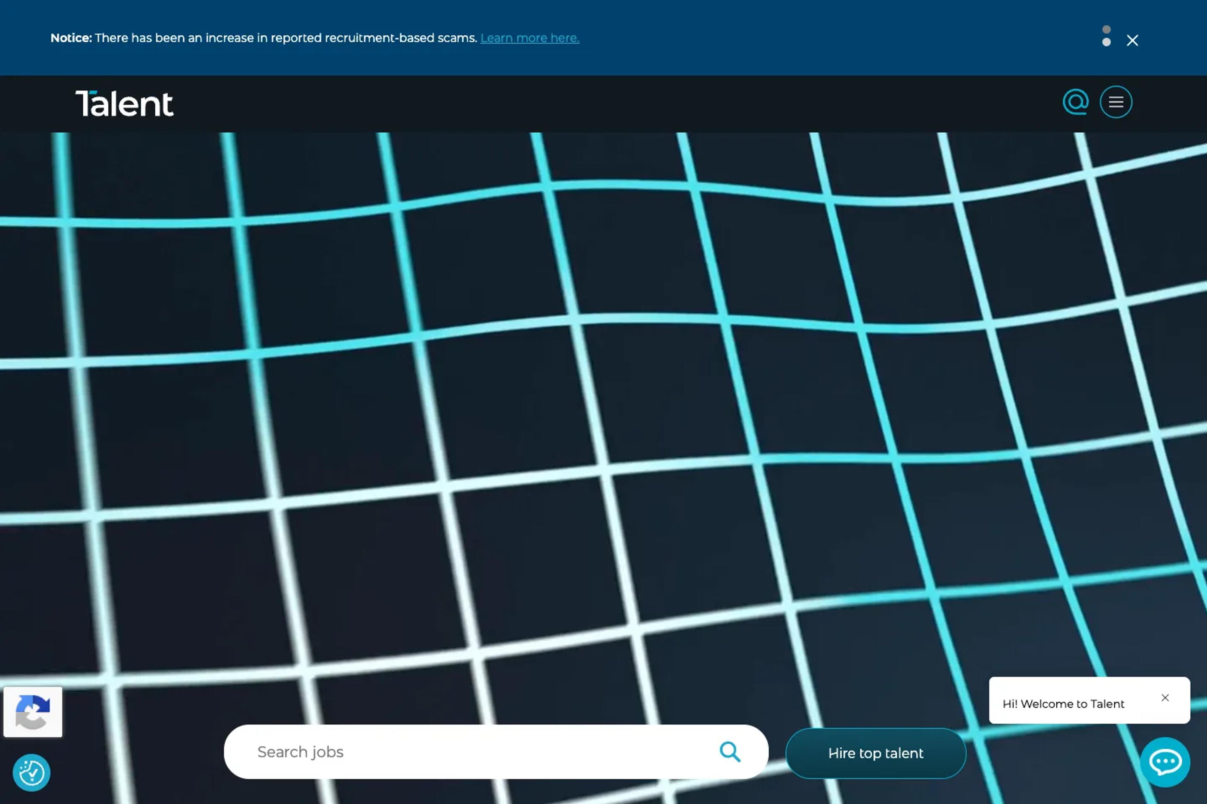 Talent International website homepage