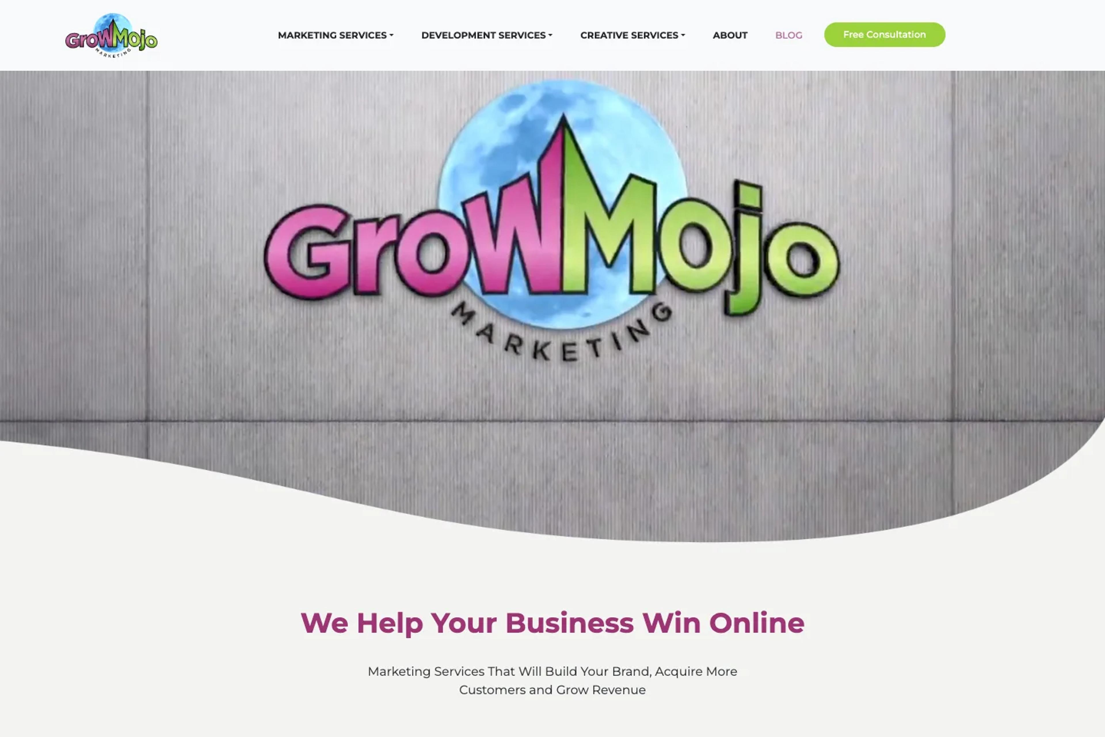 GrowMojo website homepage