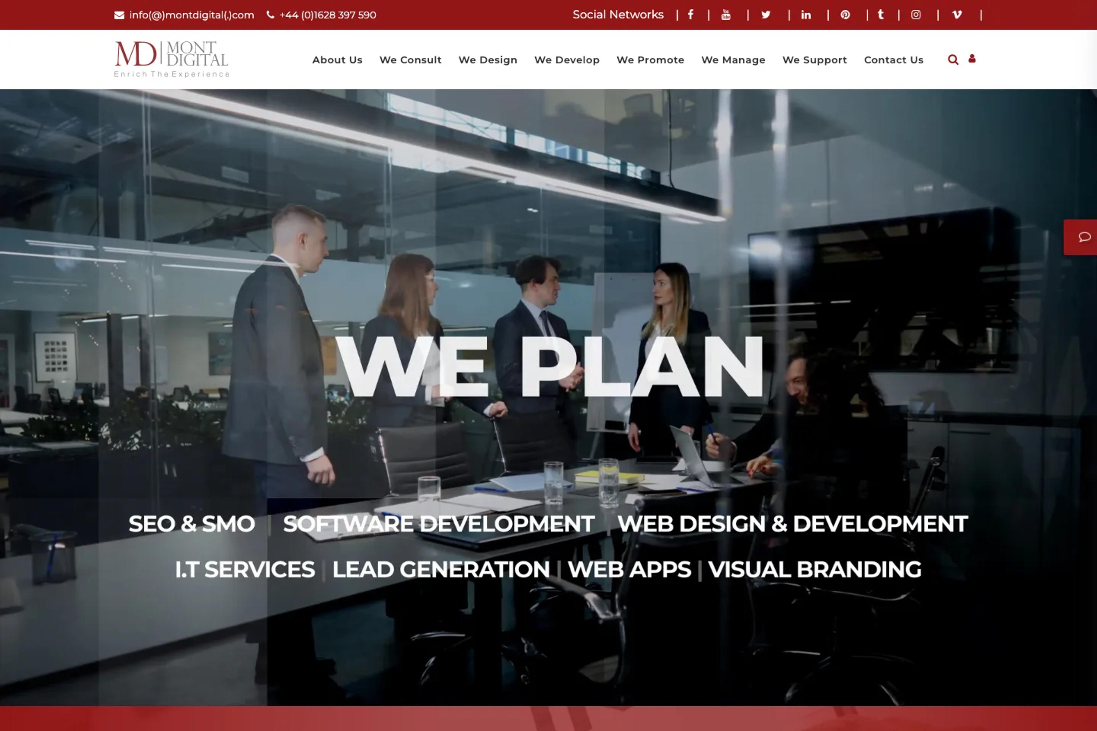 Mont Digital website homepage