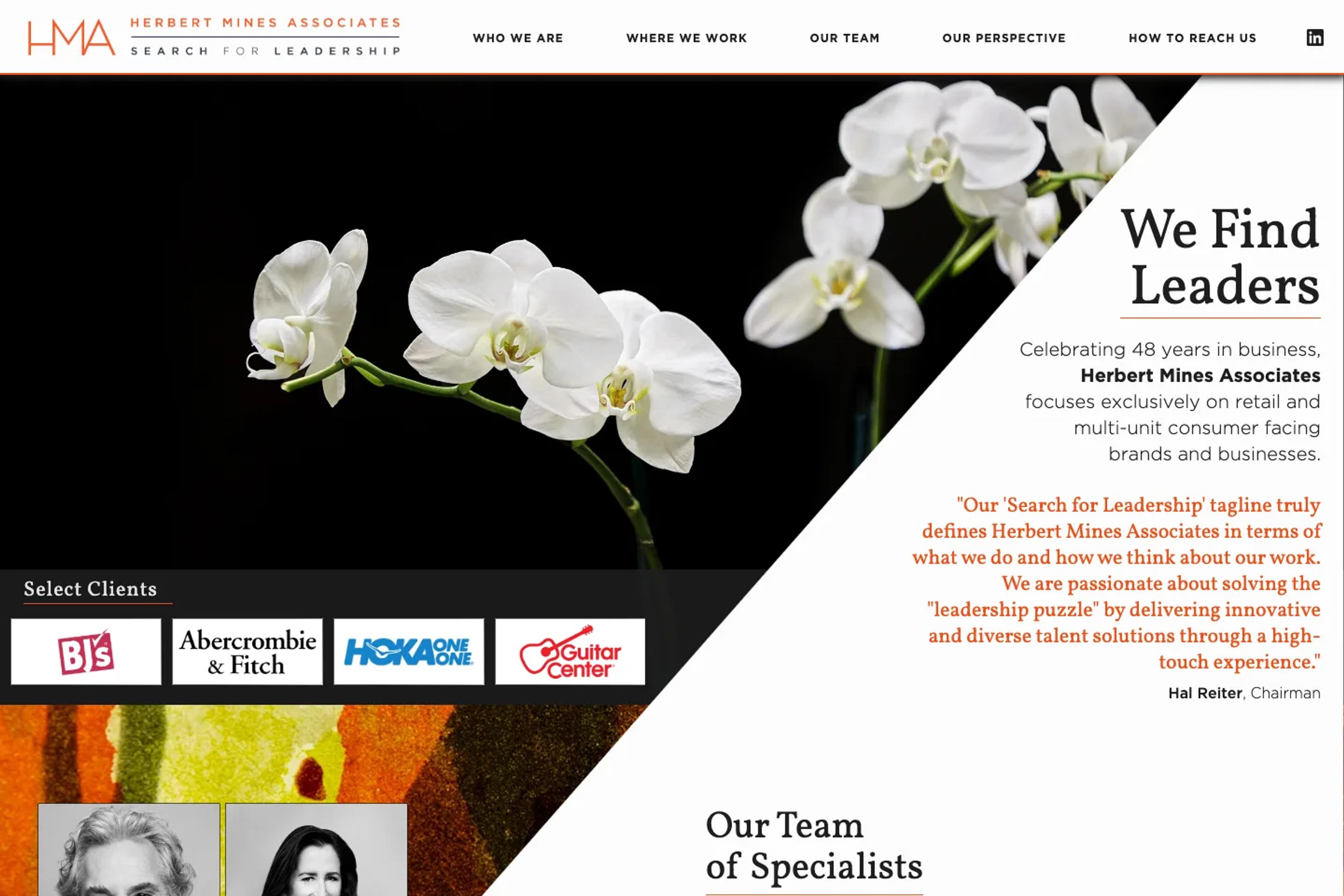 Herbert Mines Associates website homepage