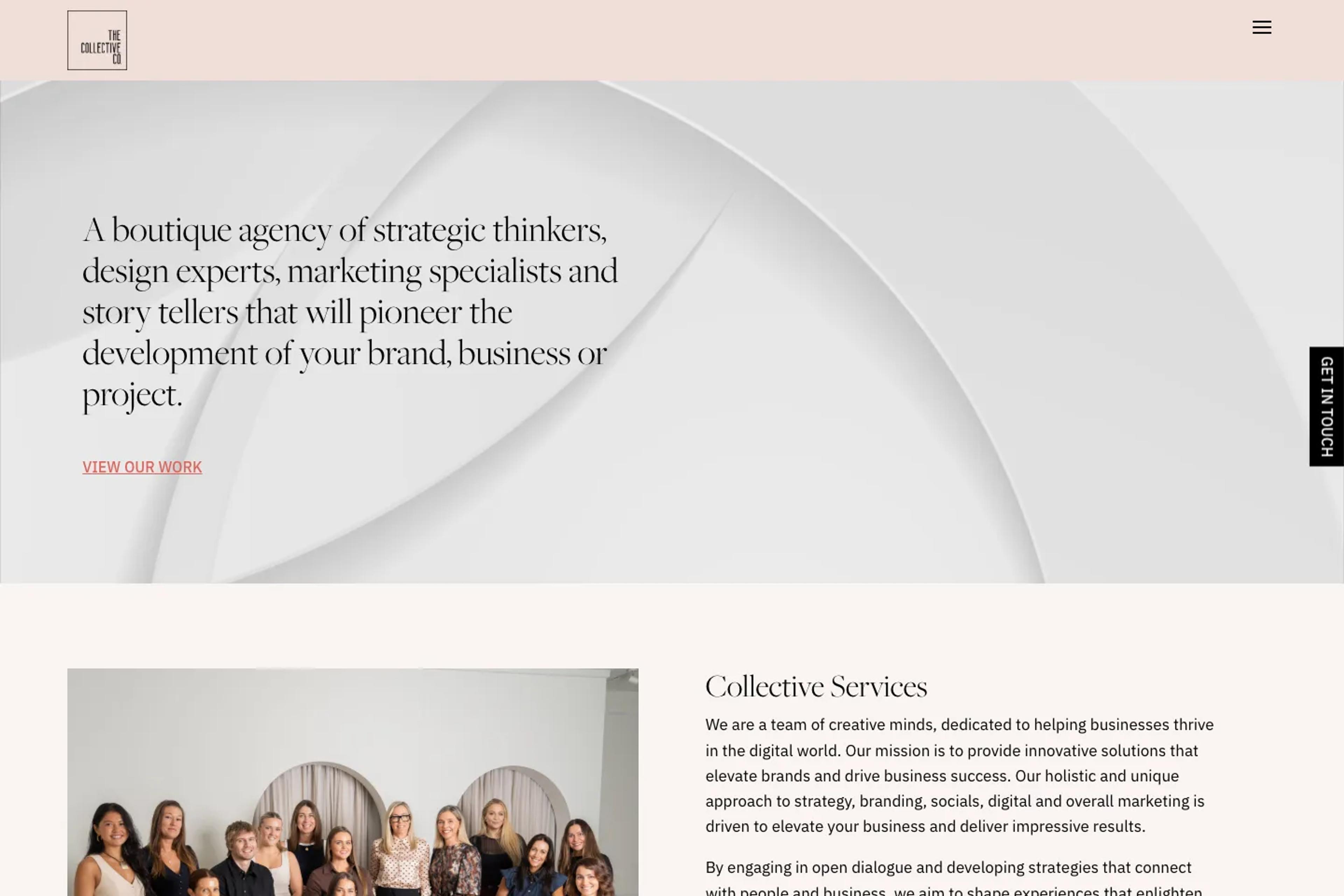 The Collective Co. website homepage