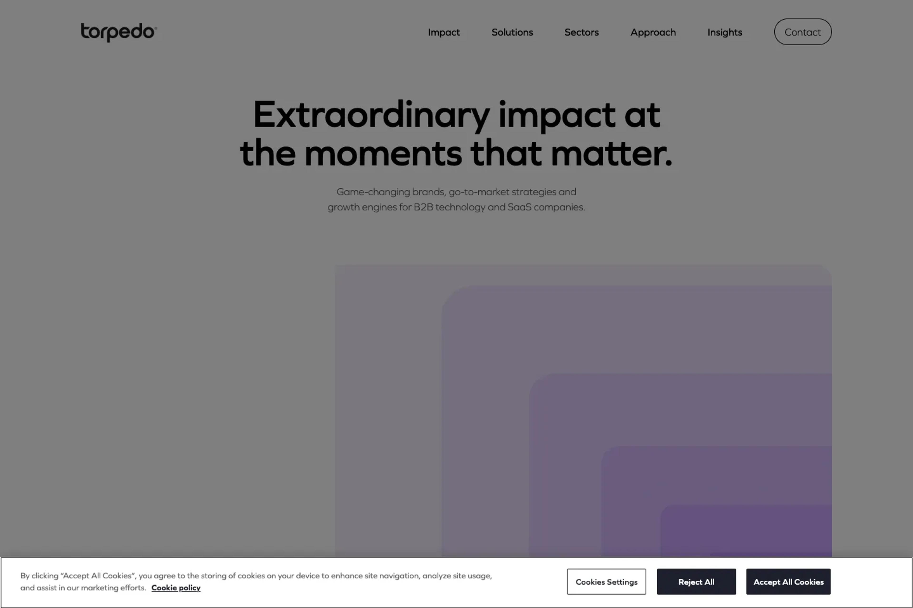 Torpedo website homepage