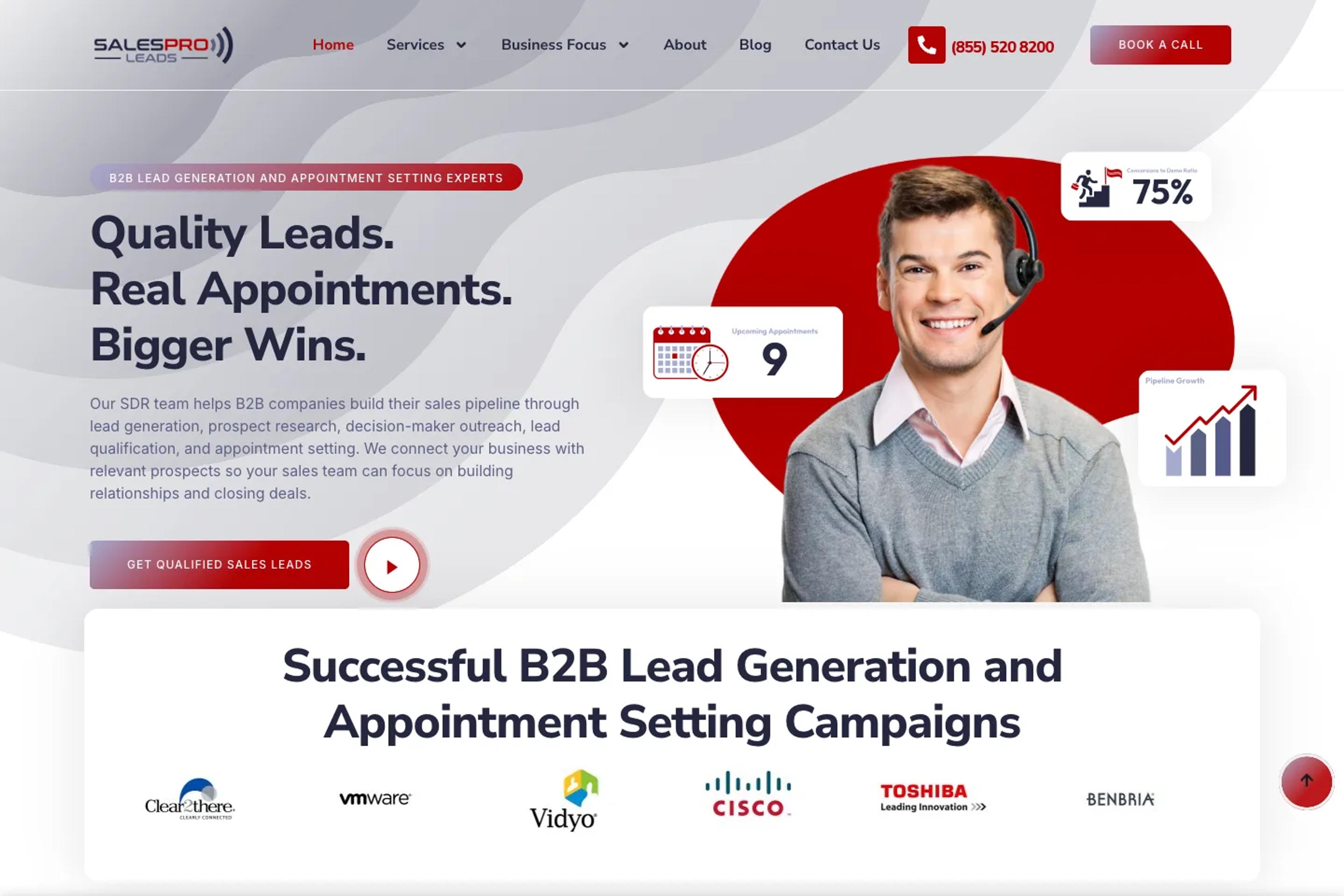 SalesPro Leads website homepage