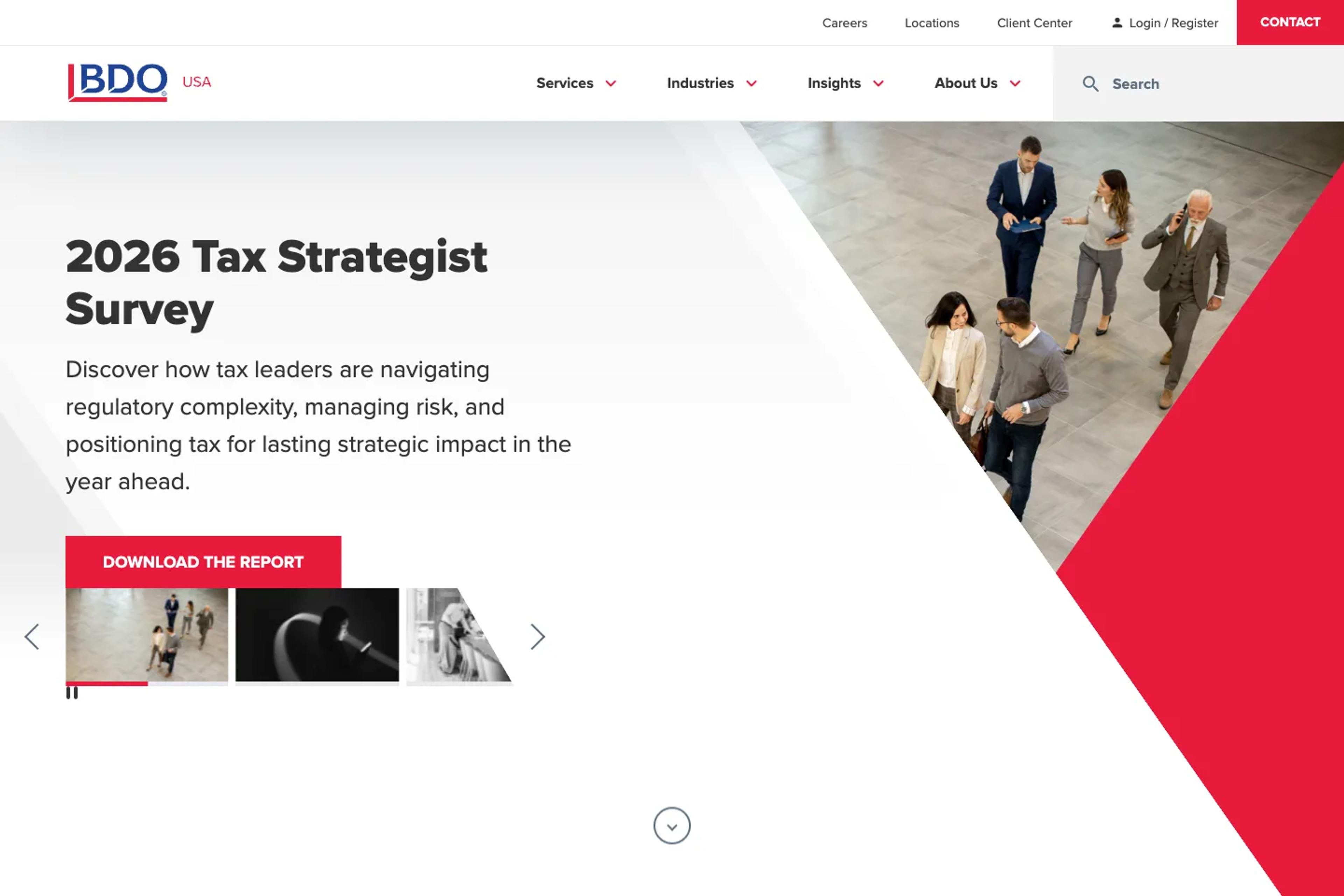 BDO USA website homepage