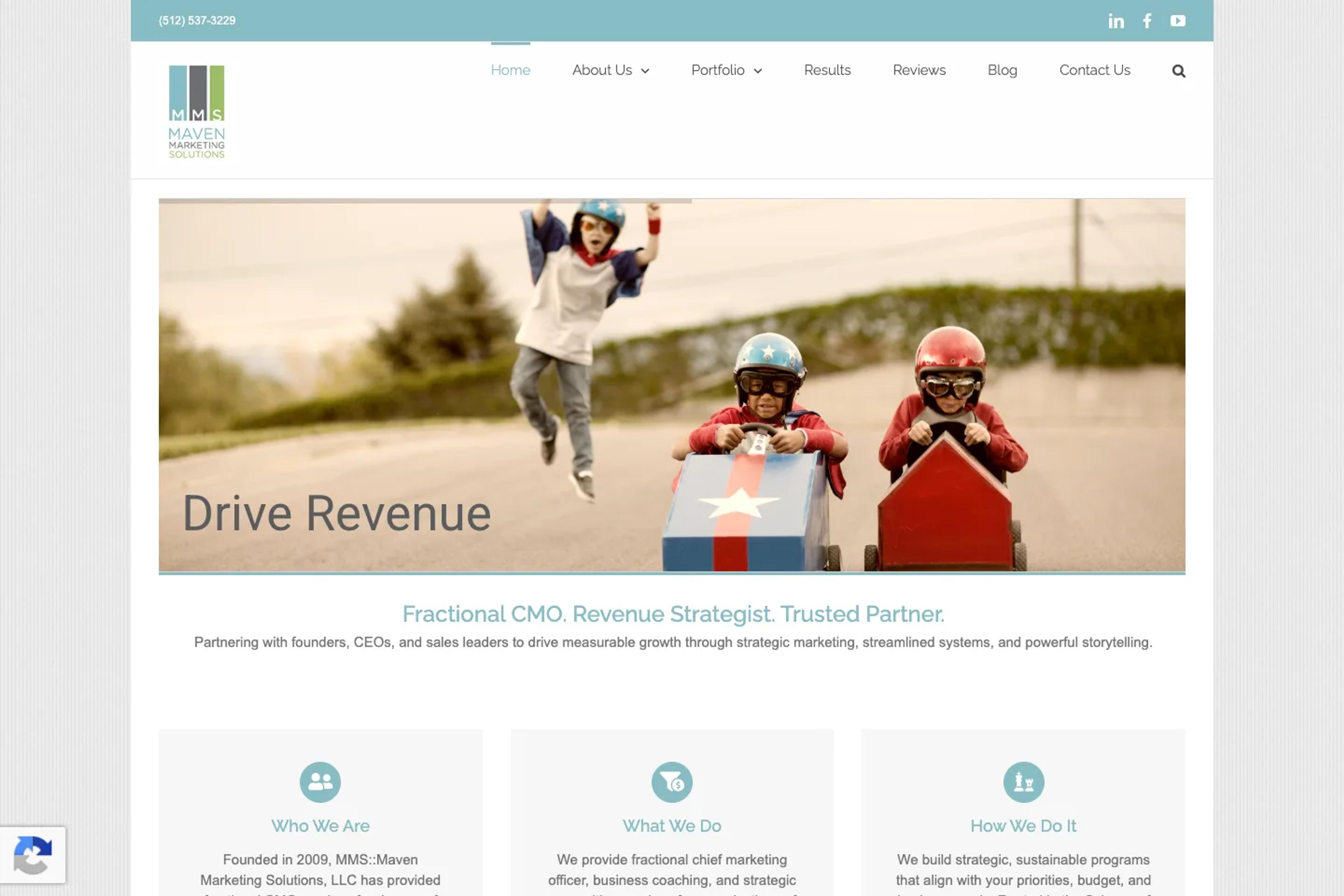 Maven Marketing Solutions website homepage