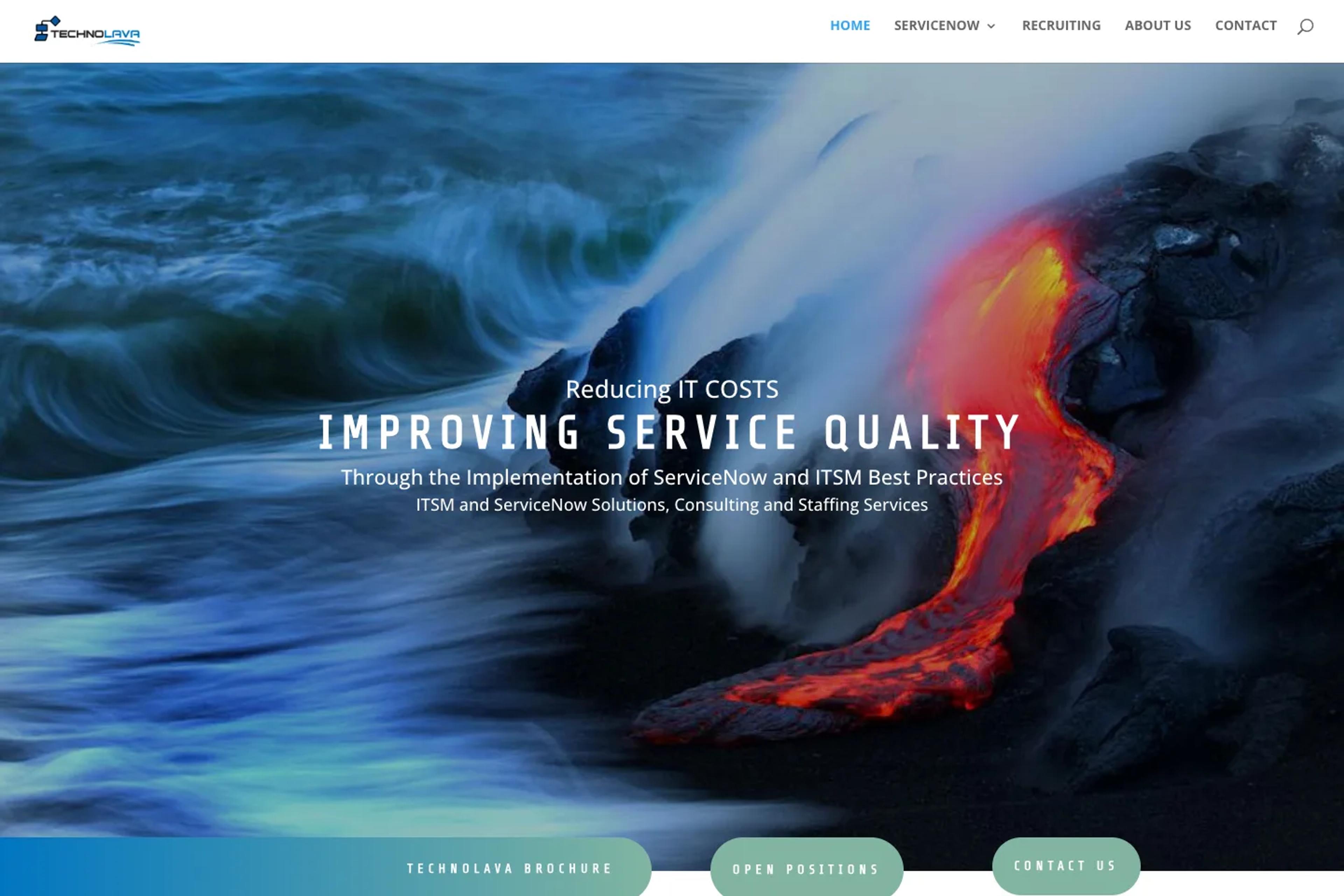 TechnoLava website homepage