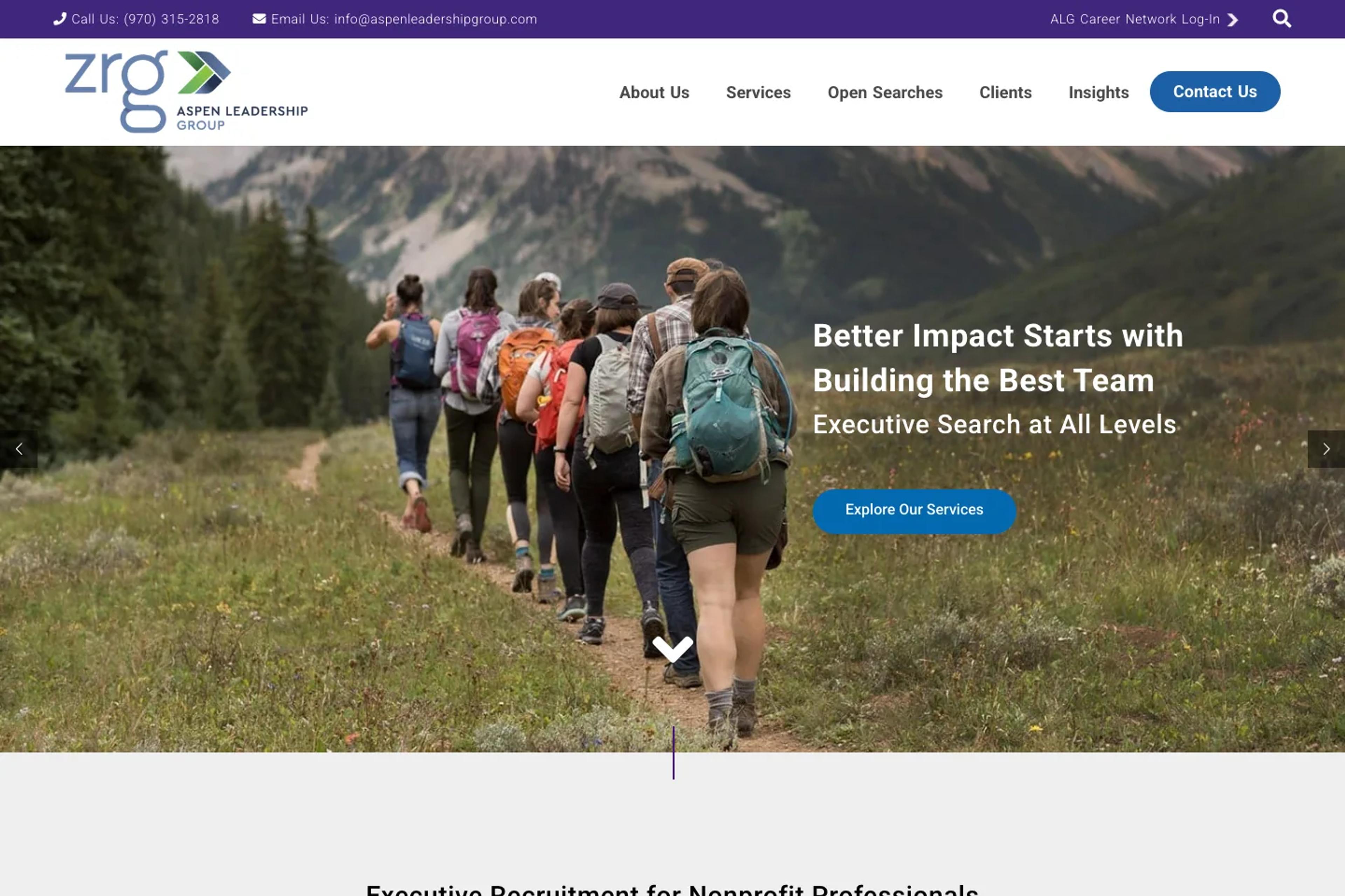 Aspen Leadership Group website homepage