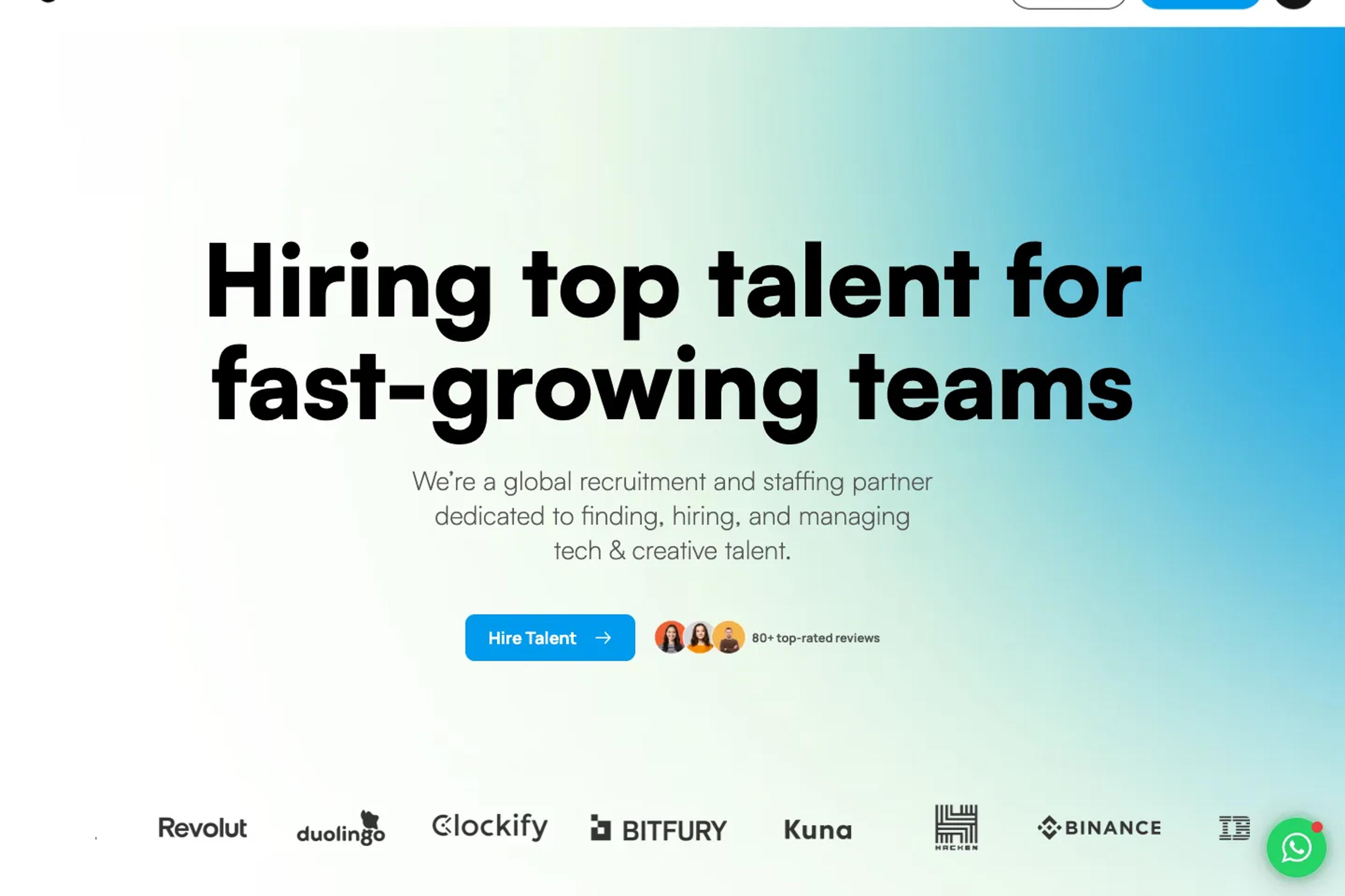 OnHires website homepage